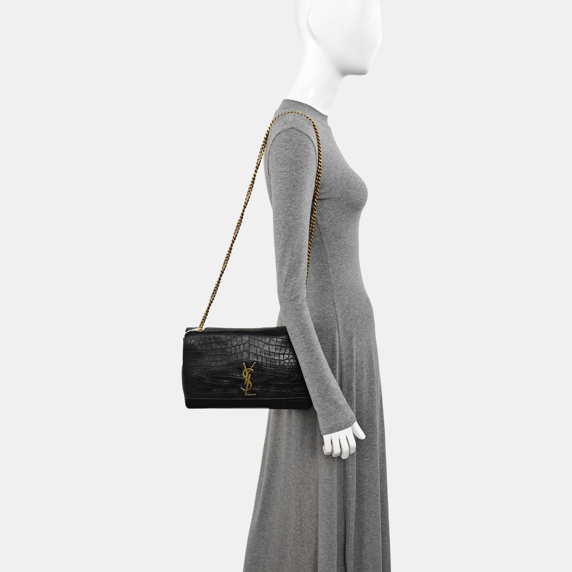 Calfskin Shoulder Bag Black
