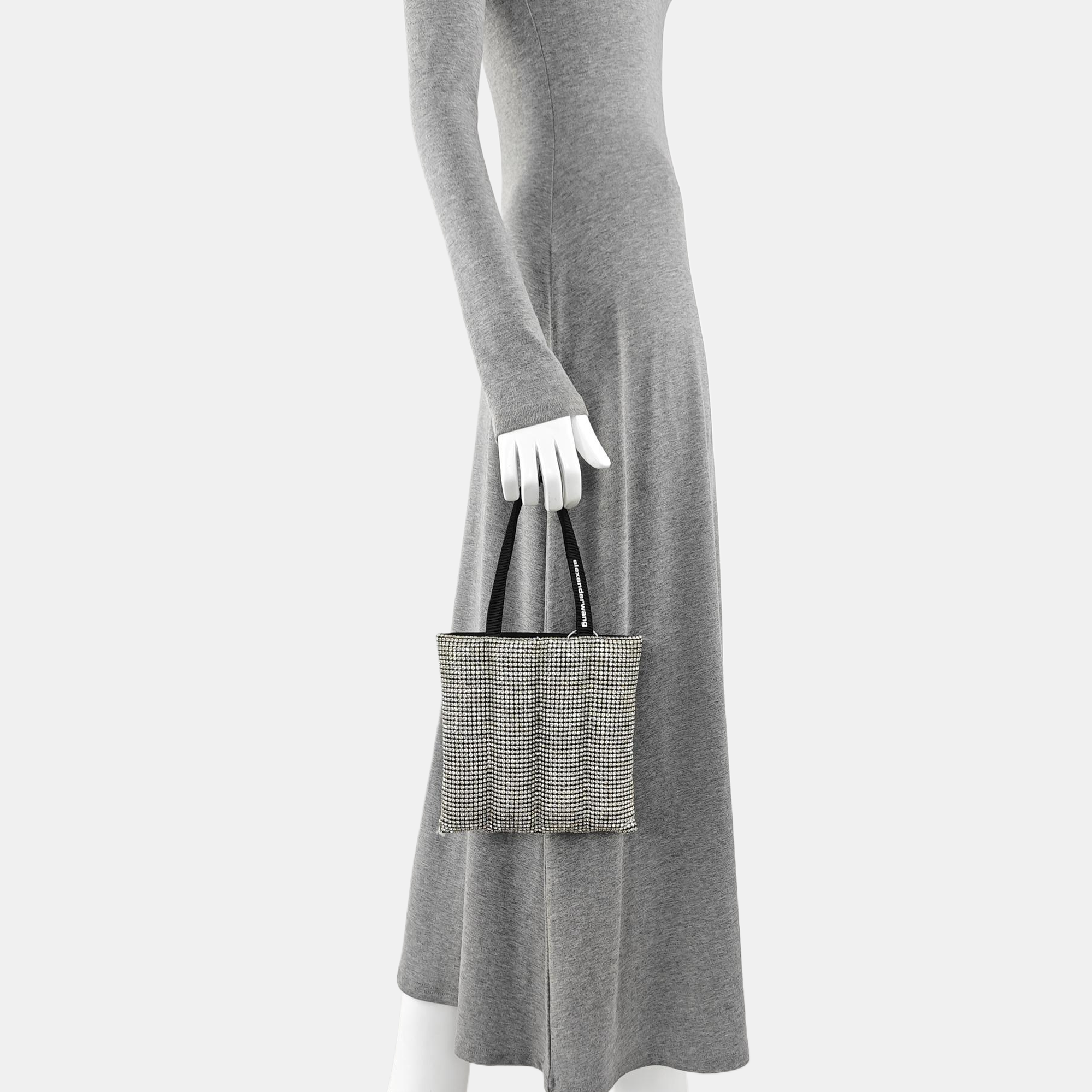 Lab-Grown Diamond Top Handle Bag Black