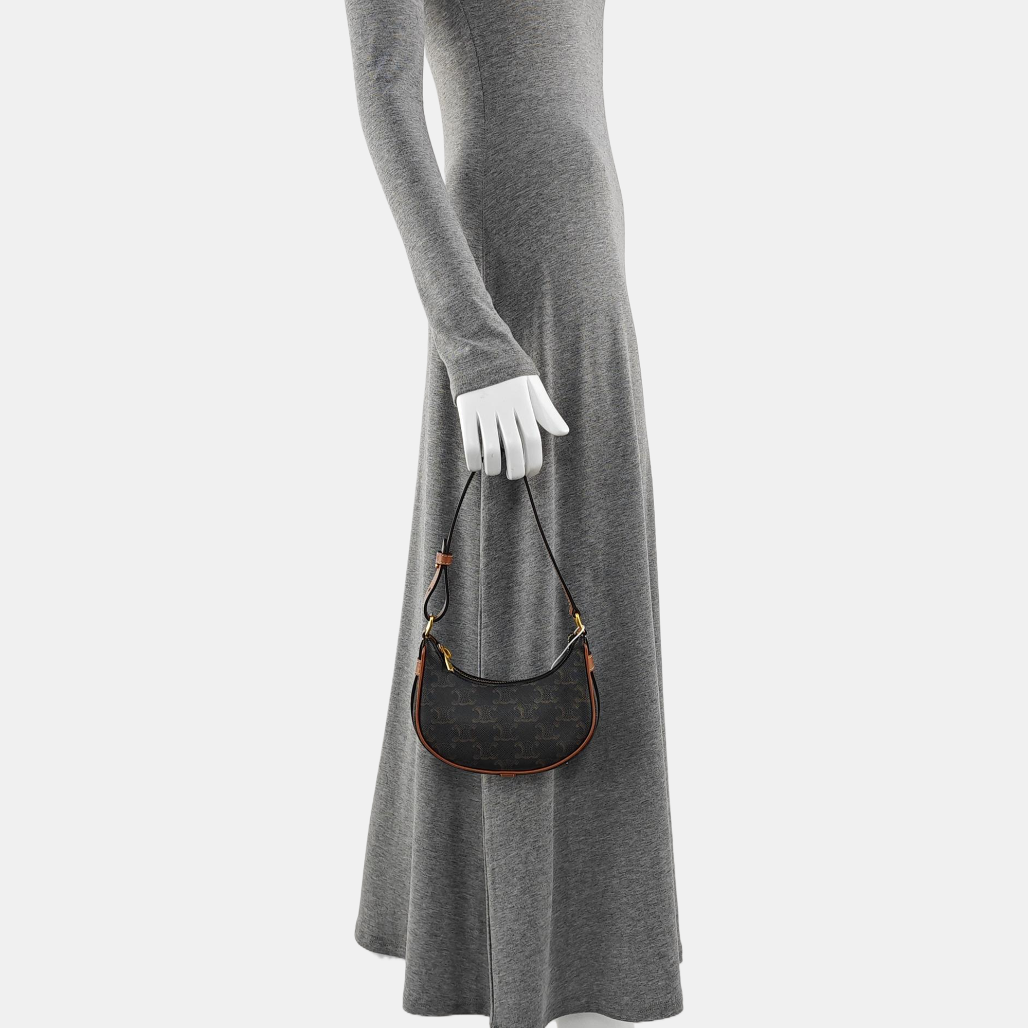 Authenticated pre-owned  AVA Mini Coated Canvas Brown - Top Handle Bag at Looply