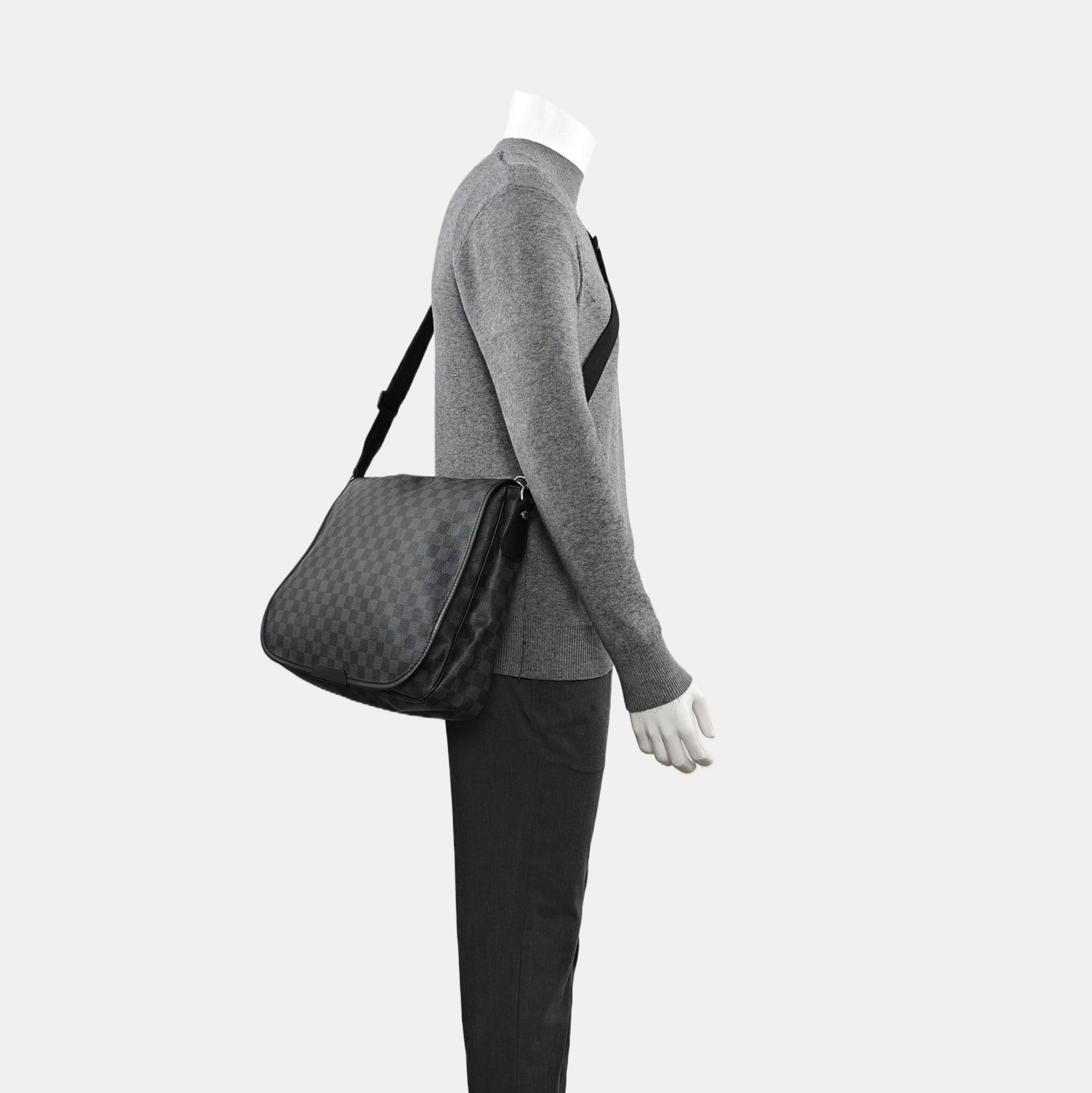 DANIEL GM Damier Graphite Coated Canvas Gray
