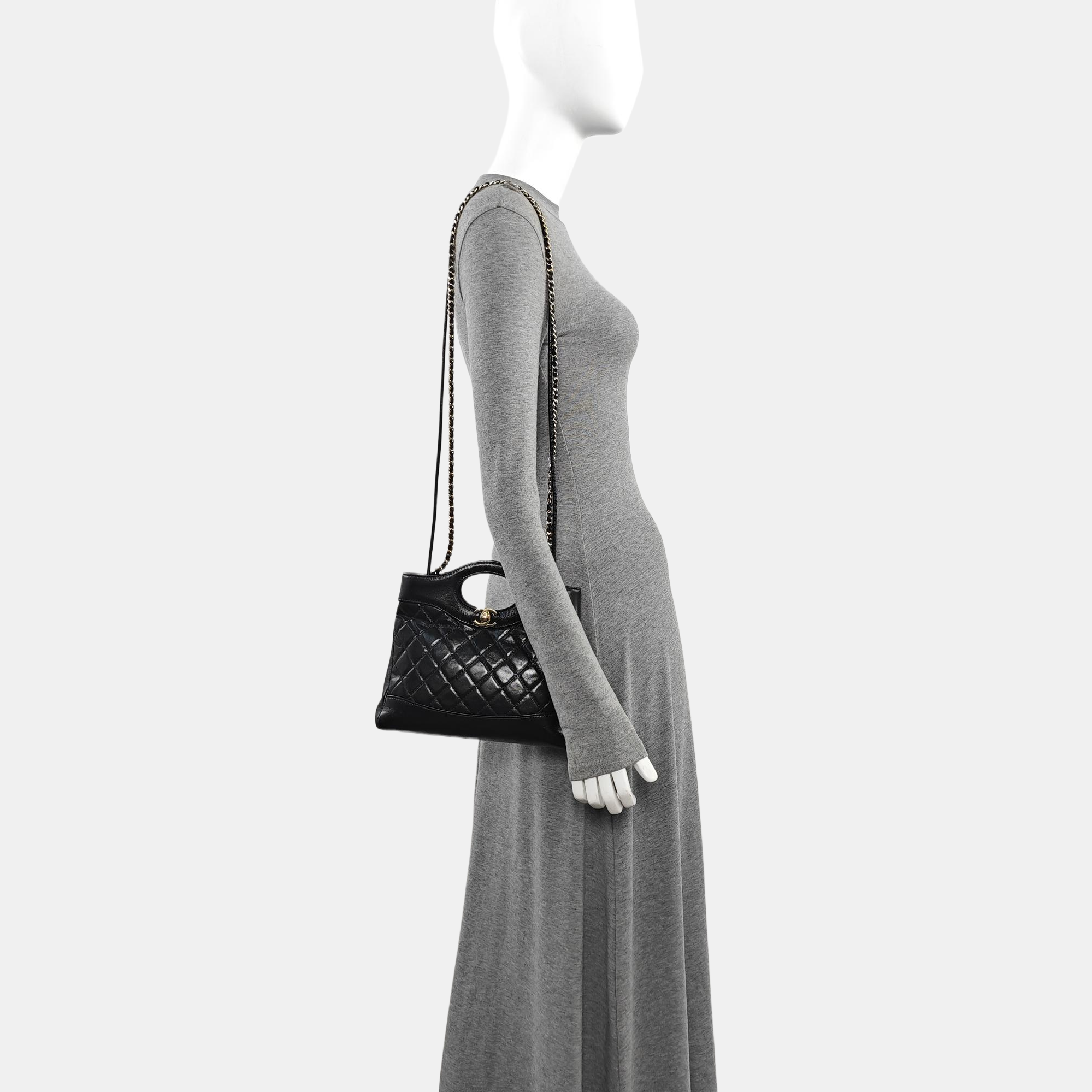 CHANEL 31 Mini Quilted Lambskin Black