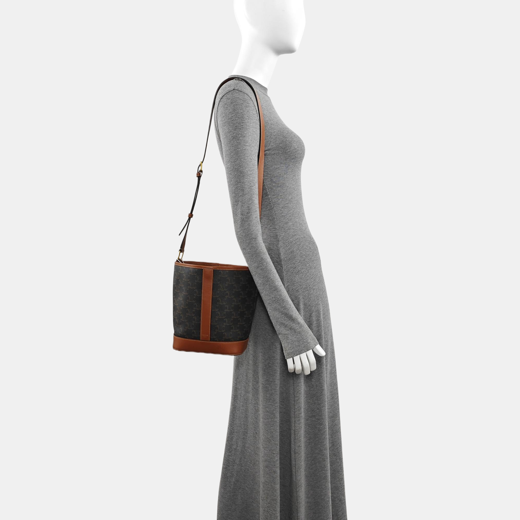 TRIOMPHE CANVAS Small Coated Canvas Brown