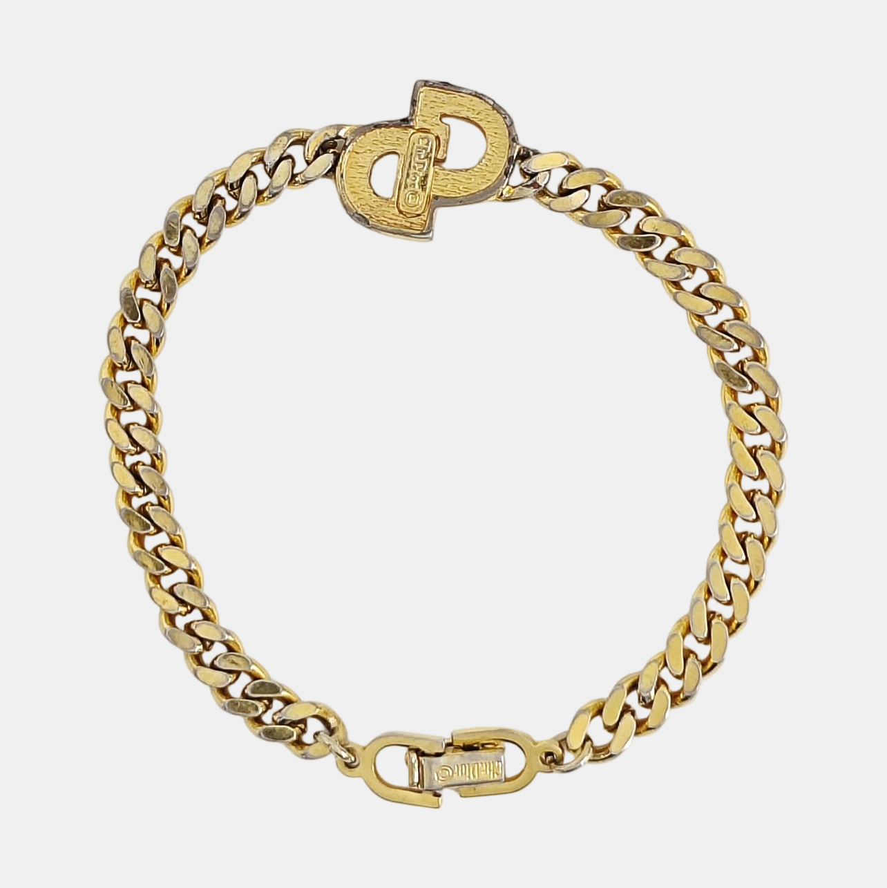CD Navy Metal Gold Bracelet