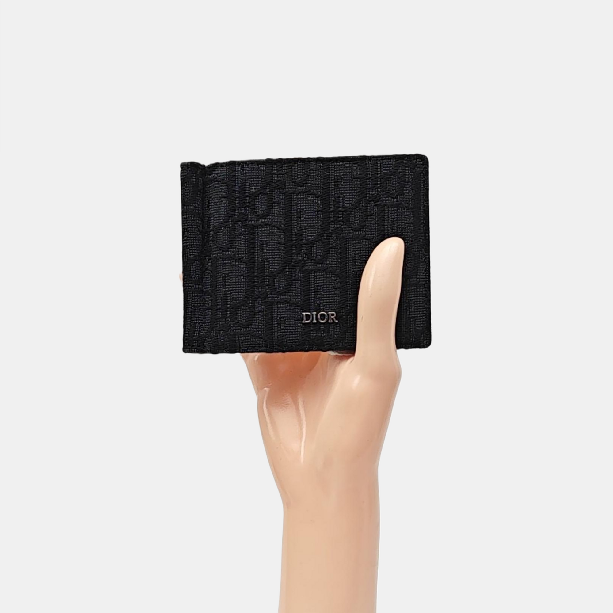 Oblique Canvas Wallet Gray
