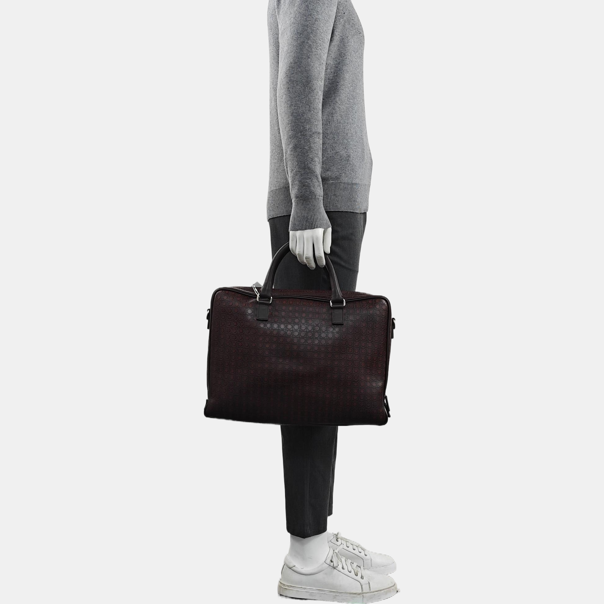 Calfskin Top Handle Bag Red