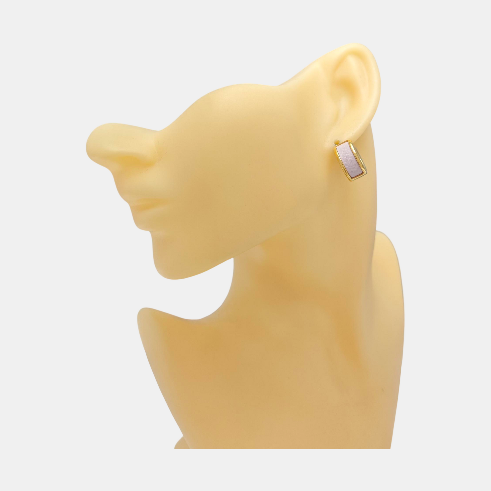 Metal Rose Gold Clip On Earrings