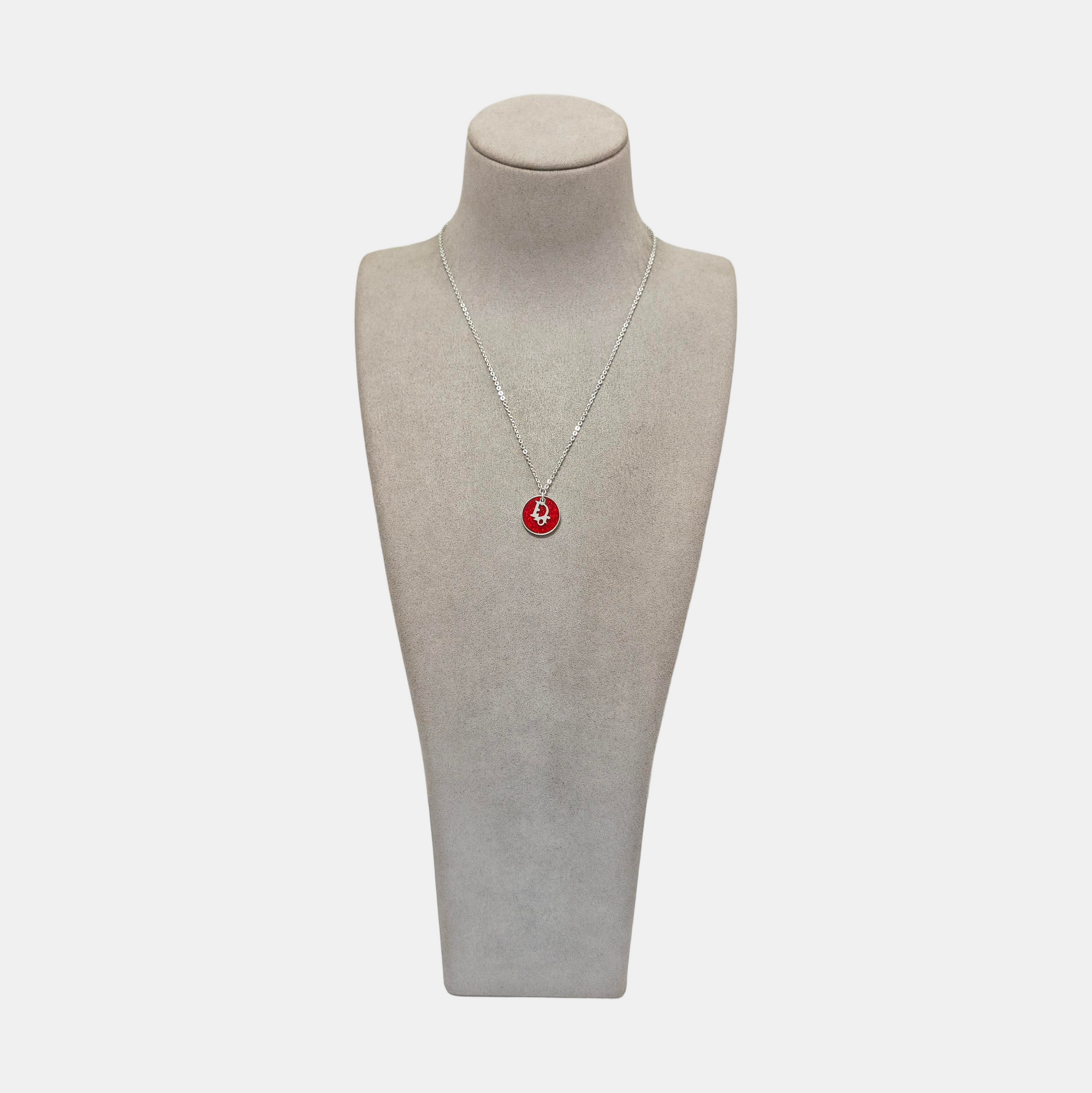 Dior Oblique Metal Silver Necklace