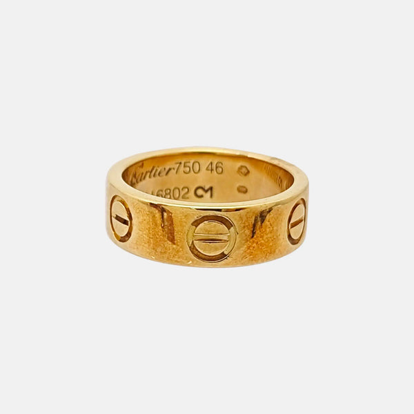 LOVE 18k Gold Ring EU 46