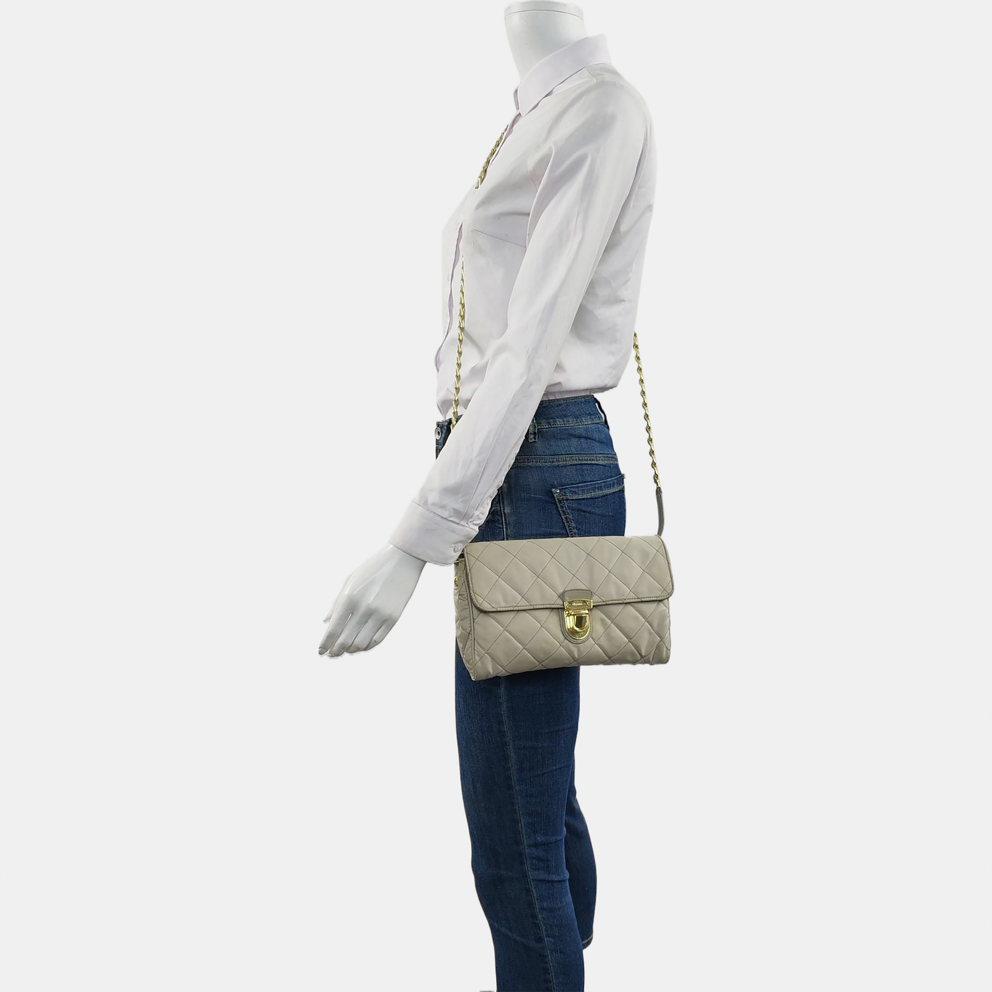 Quilted Nylon Beige