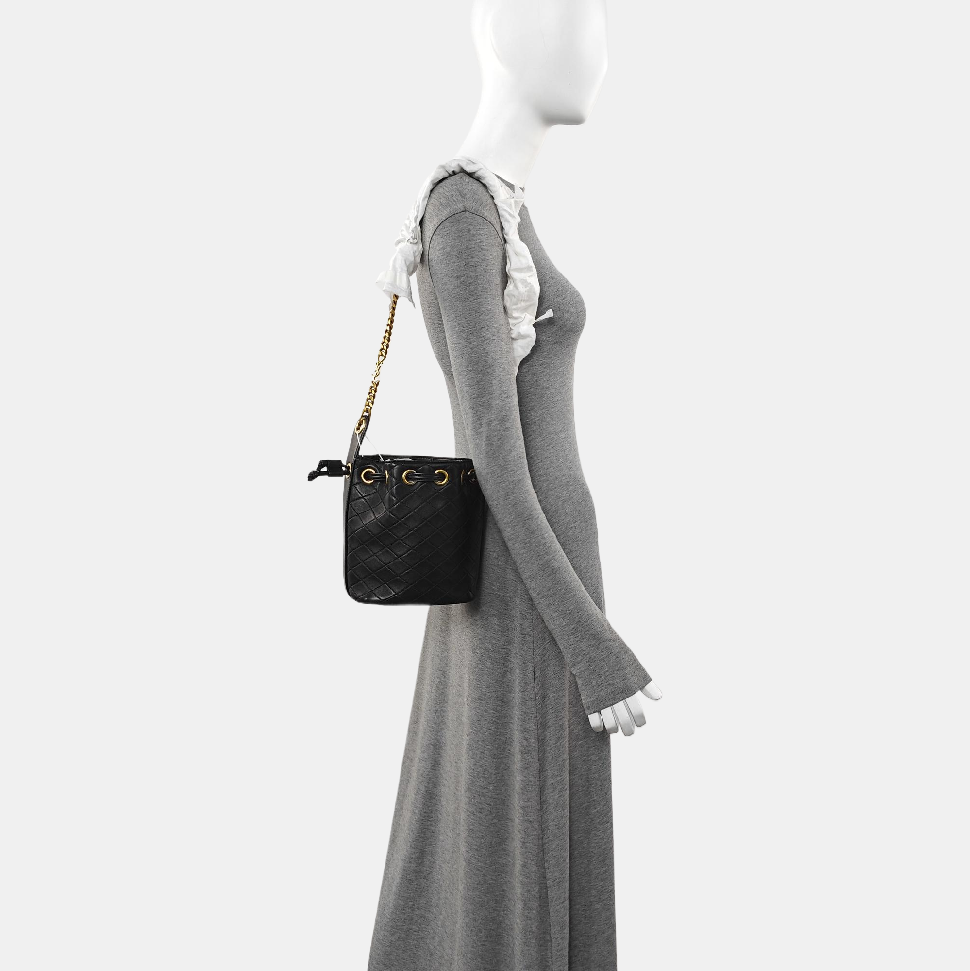 CASSANDRE Quilted Lambskin Black