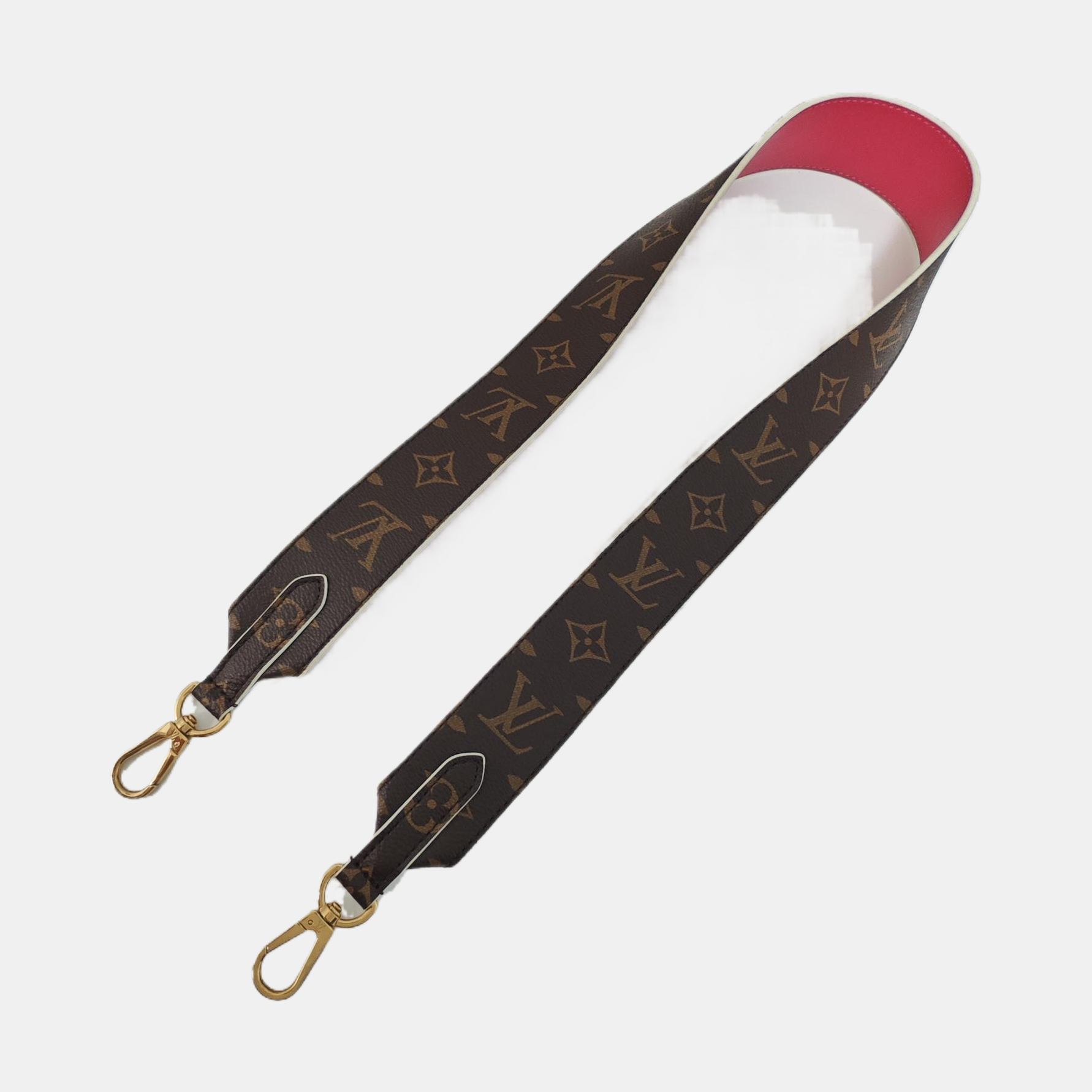 Monogram Coated Canvas Bag Strap Brown