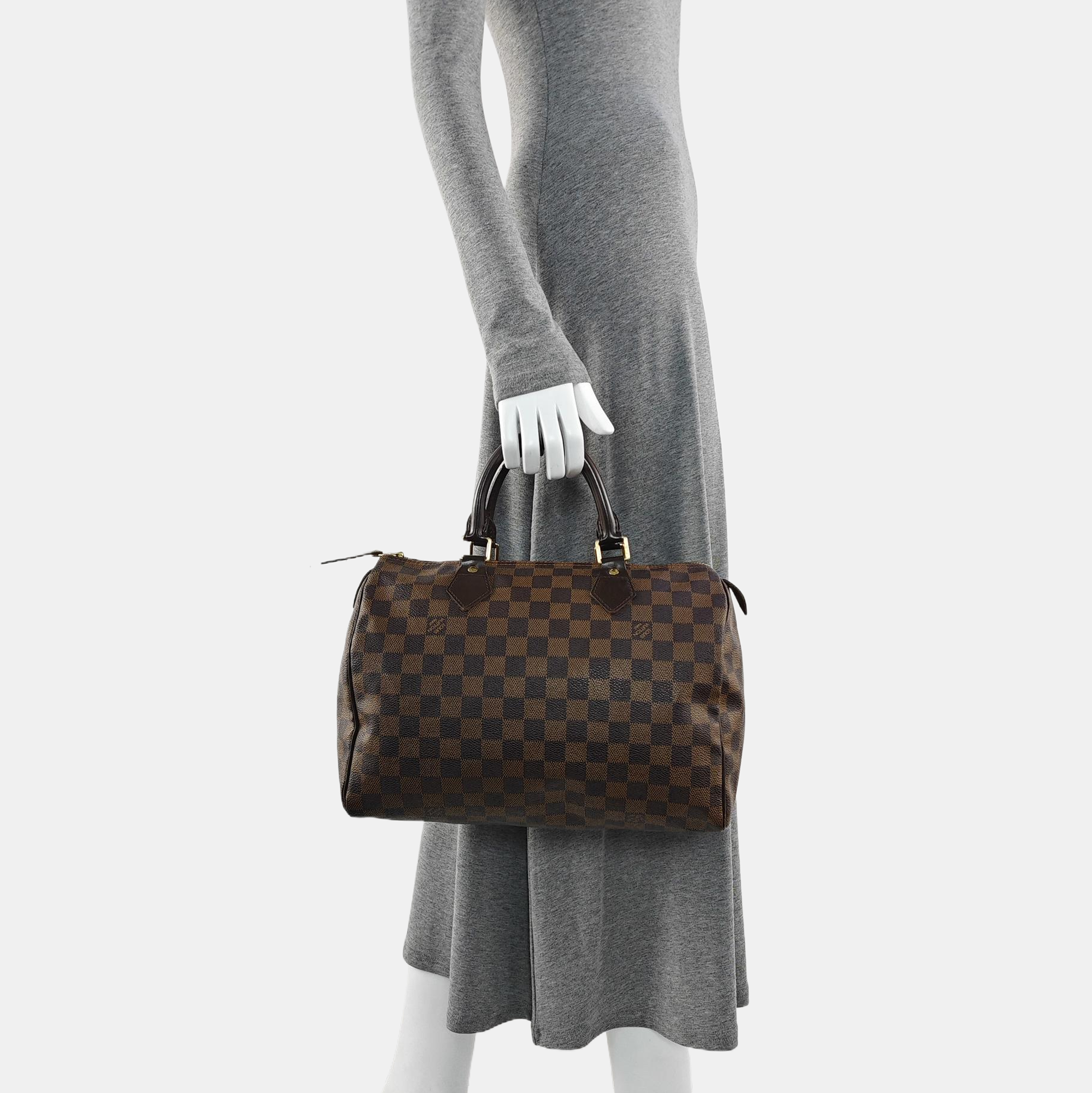 SPEEDY 30 Damier Ebene Coated Canvas Brown