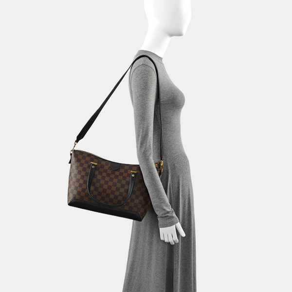 HYDE PARK Damier Ebene Coated Canvas Brown