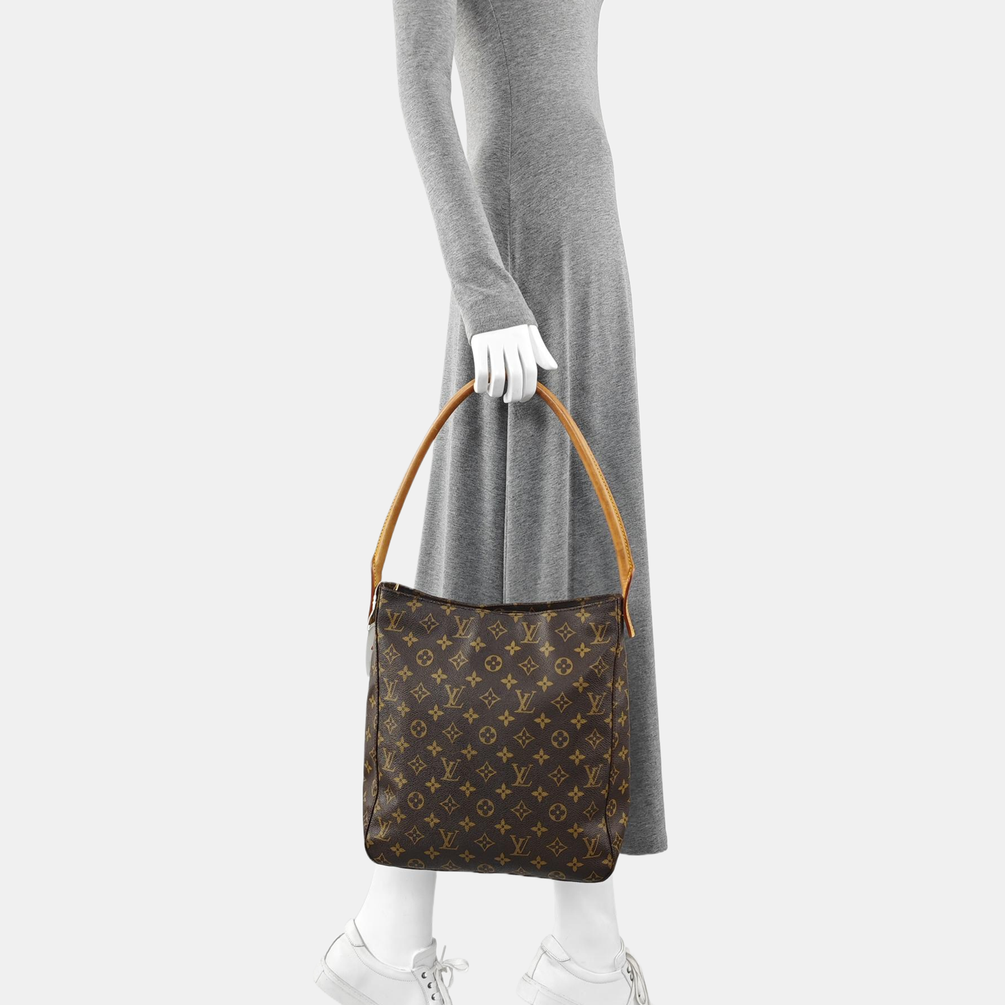 LOOPING GM Monogram Coated Canvas Brown