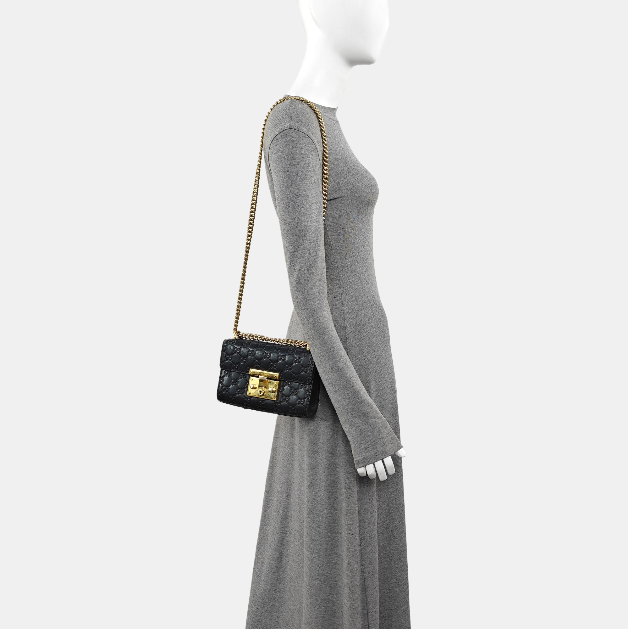 Padlock Small Monogram Calfskin Black