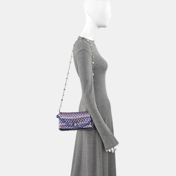 Crystal Quilted Lambskin Purple