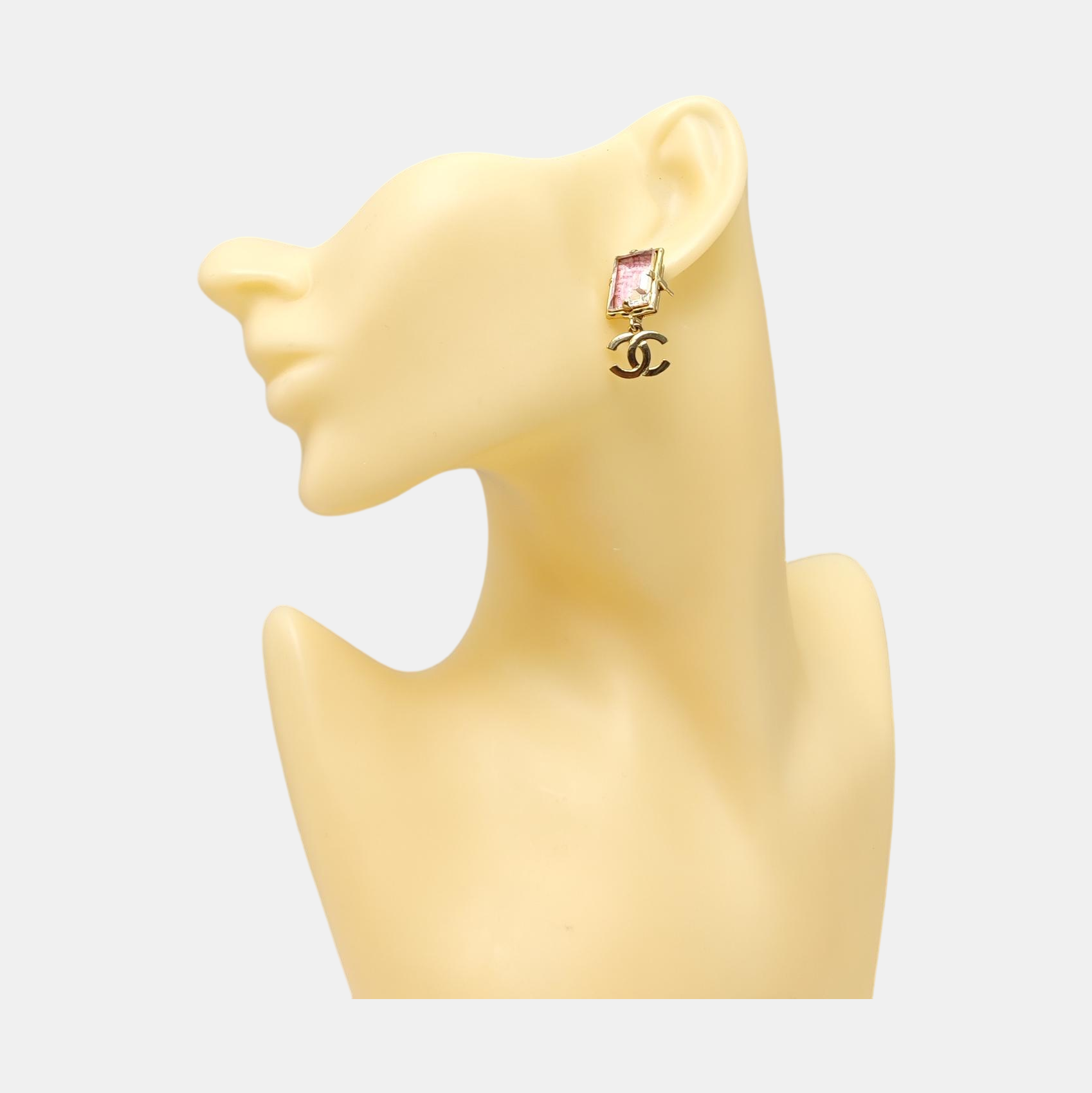 Metal Red Stud Earrings