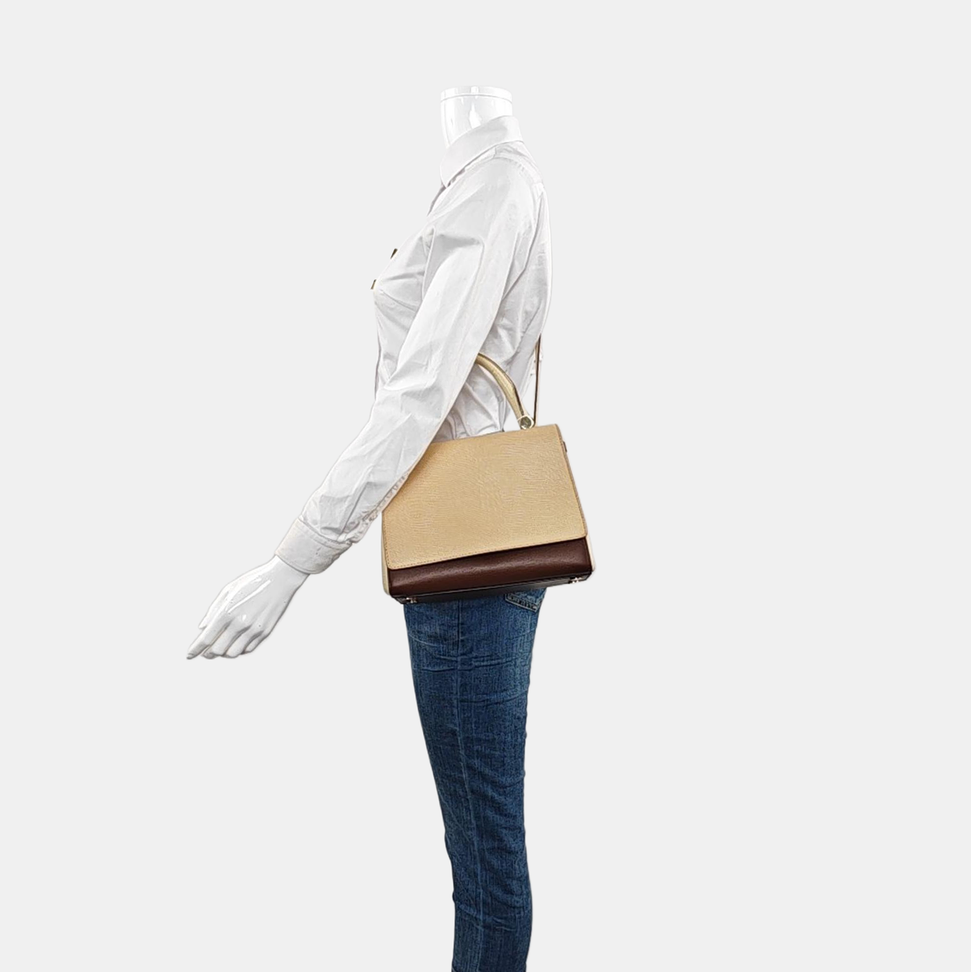 Calfskin Shoulder Bag Beige