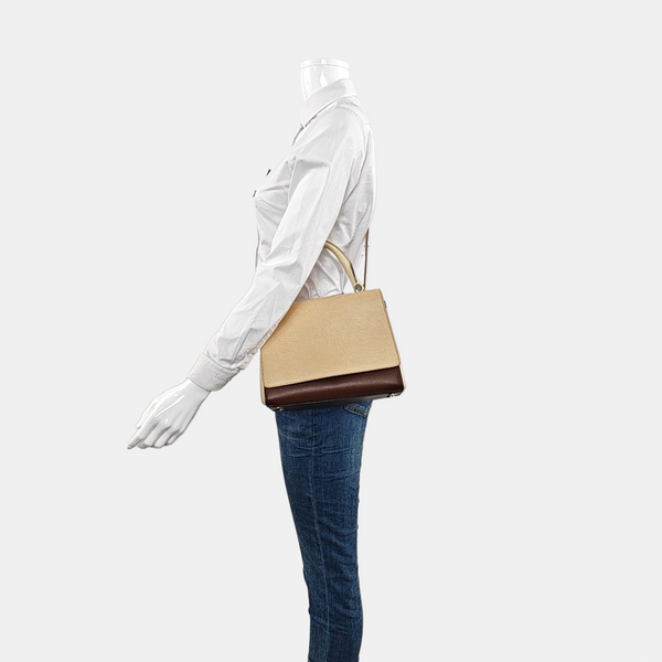 Calfskin Shoulder Bag Beige