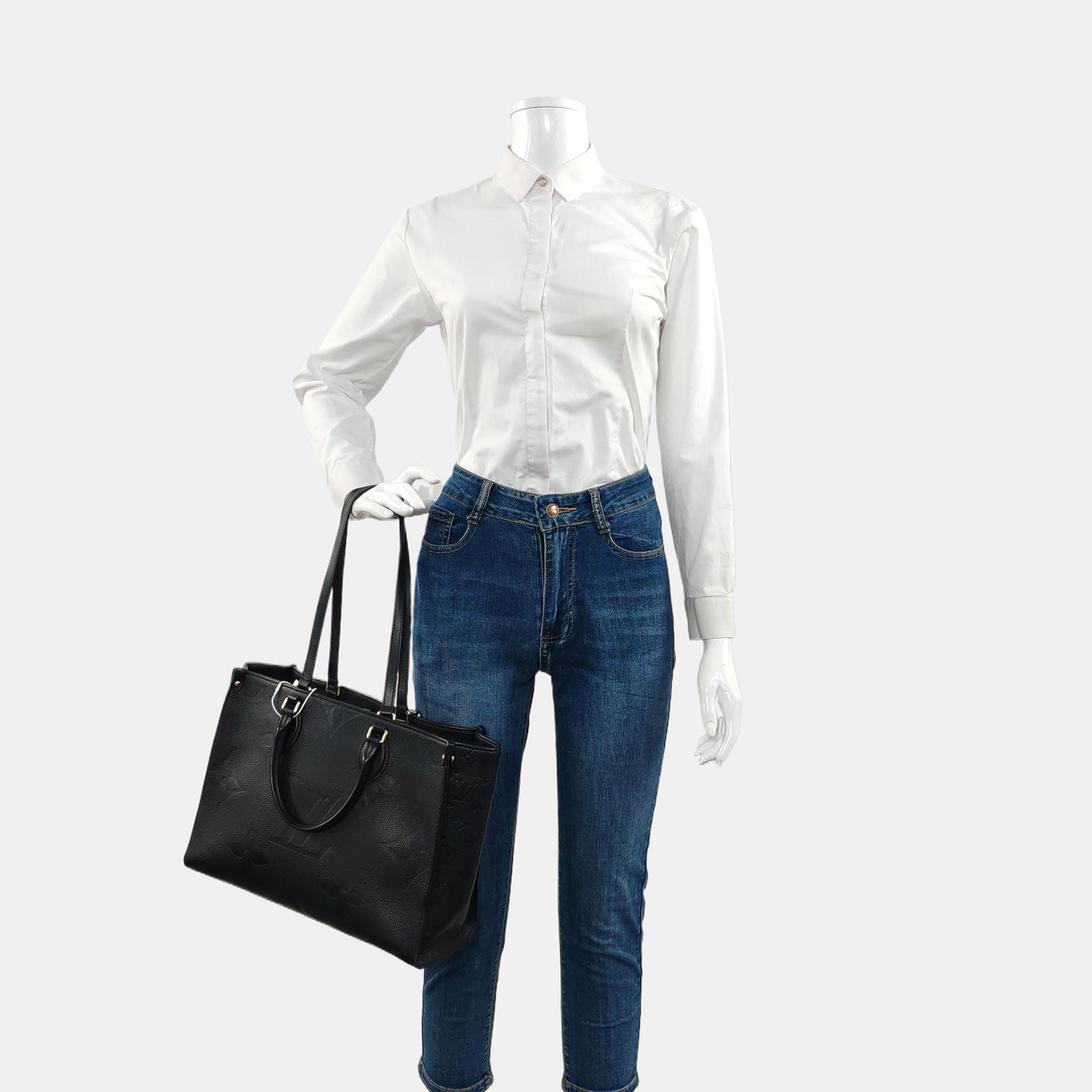 ONTHEGO MM Monogram Calfskin Black