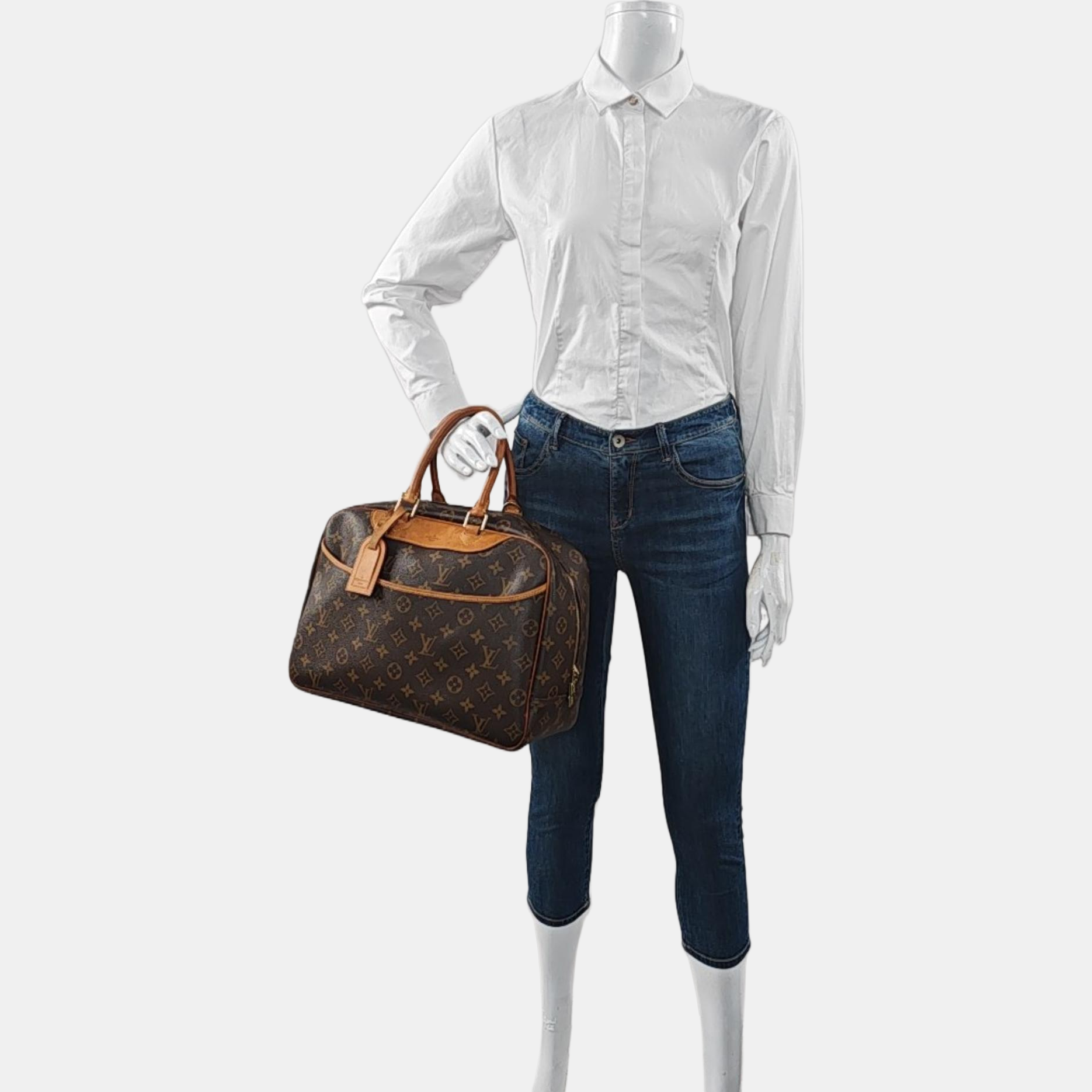 DEAUVILLE GM Monogram Coated Canvas Brown