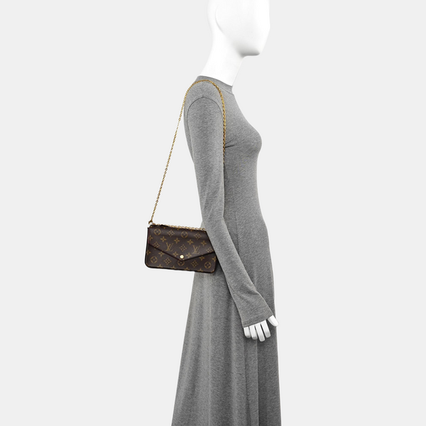 FÉLICIE Monogram Coated Canvas Brown