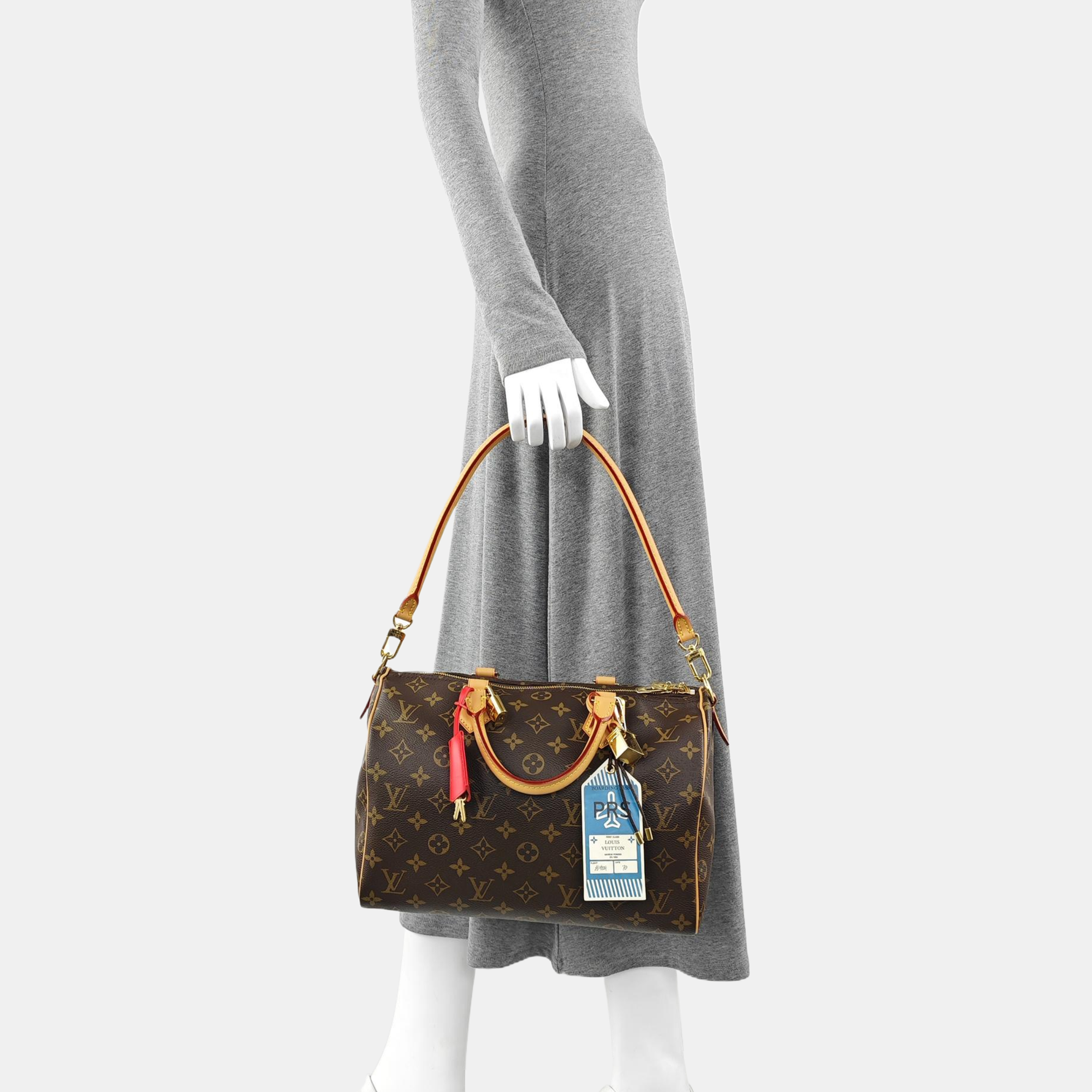 SPEEDY SOFT 30 Monogram Coated Canvas Brown