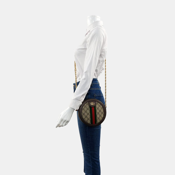 Ophidia Mini Monogram Coated Canvas Beige