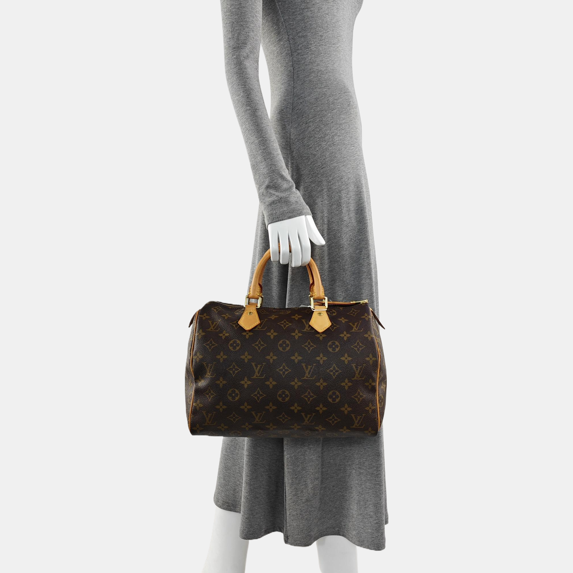 SPEEDY 30 Monogram Coated Canvas Brown