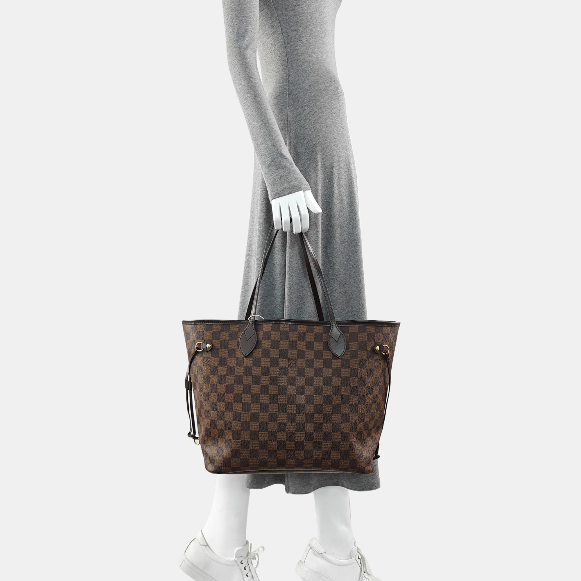NEVERFULL MM Damier Ebene Coated Canvas Brown