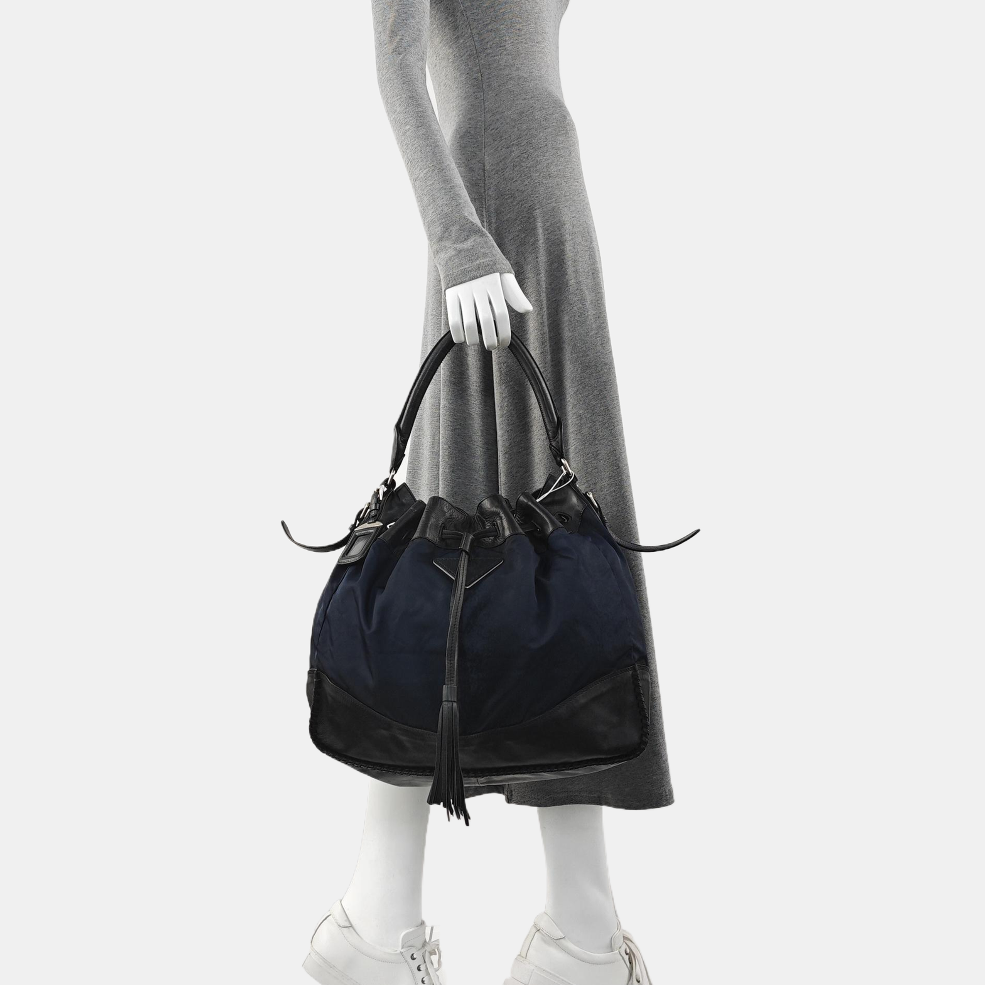Nylon Shoulder Bag Blue