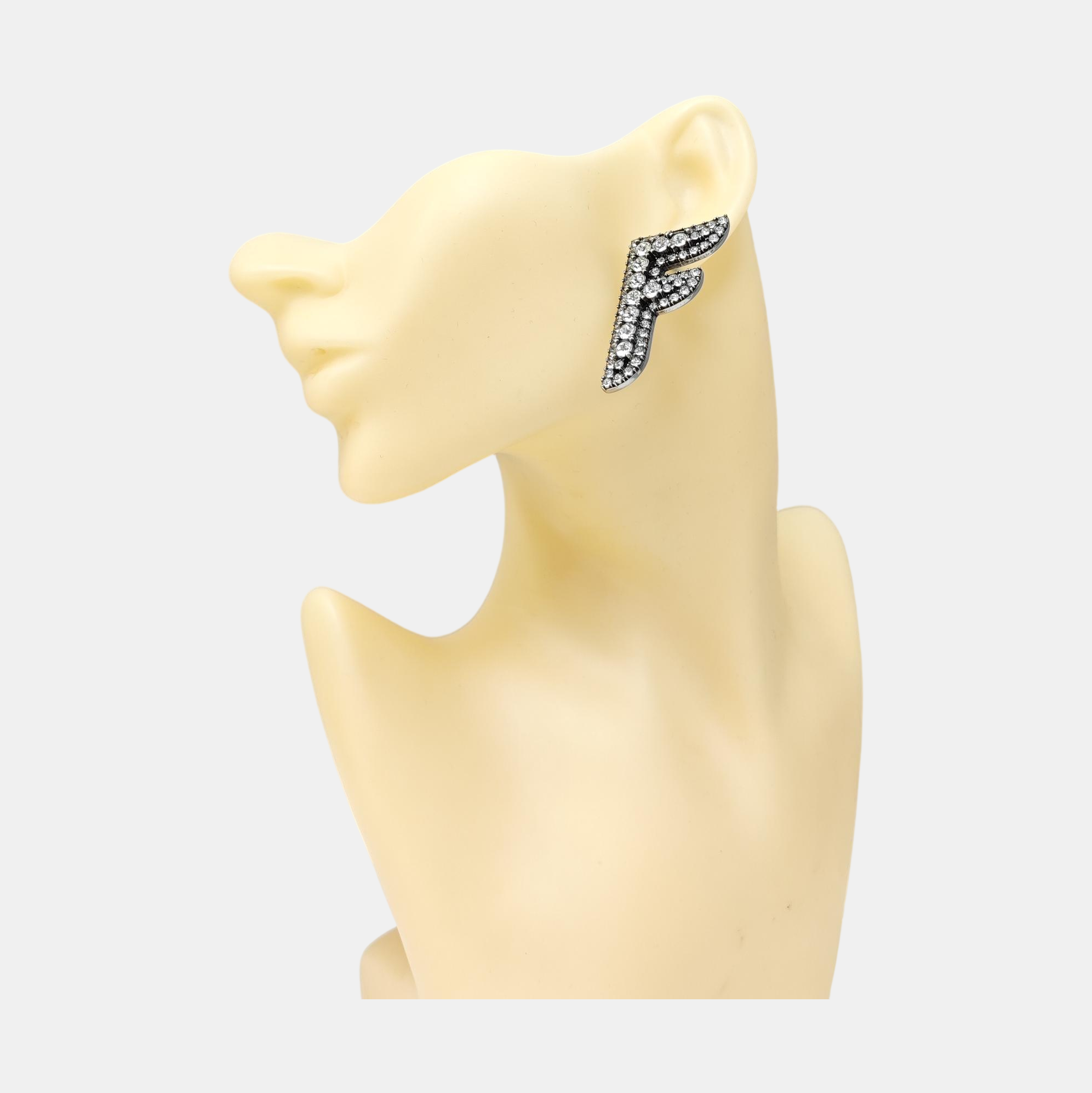 Metal Clear Stud Earrings