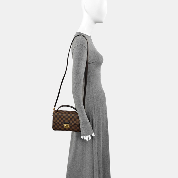 CROISETTE Damier Ebene Coated Canvas Brown