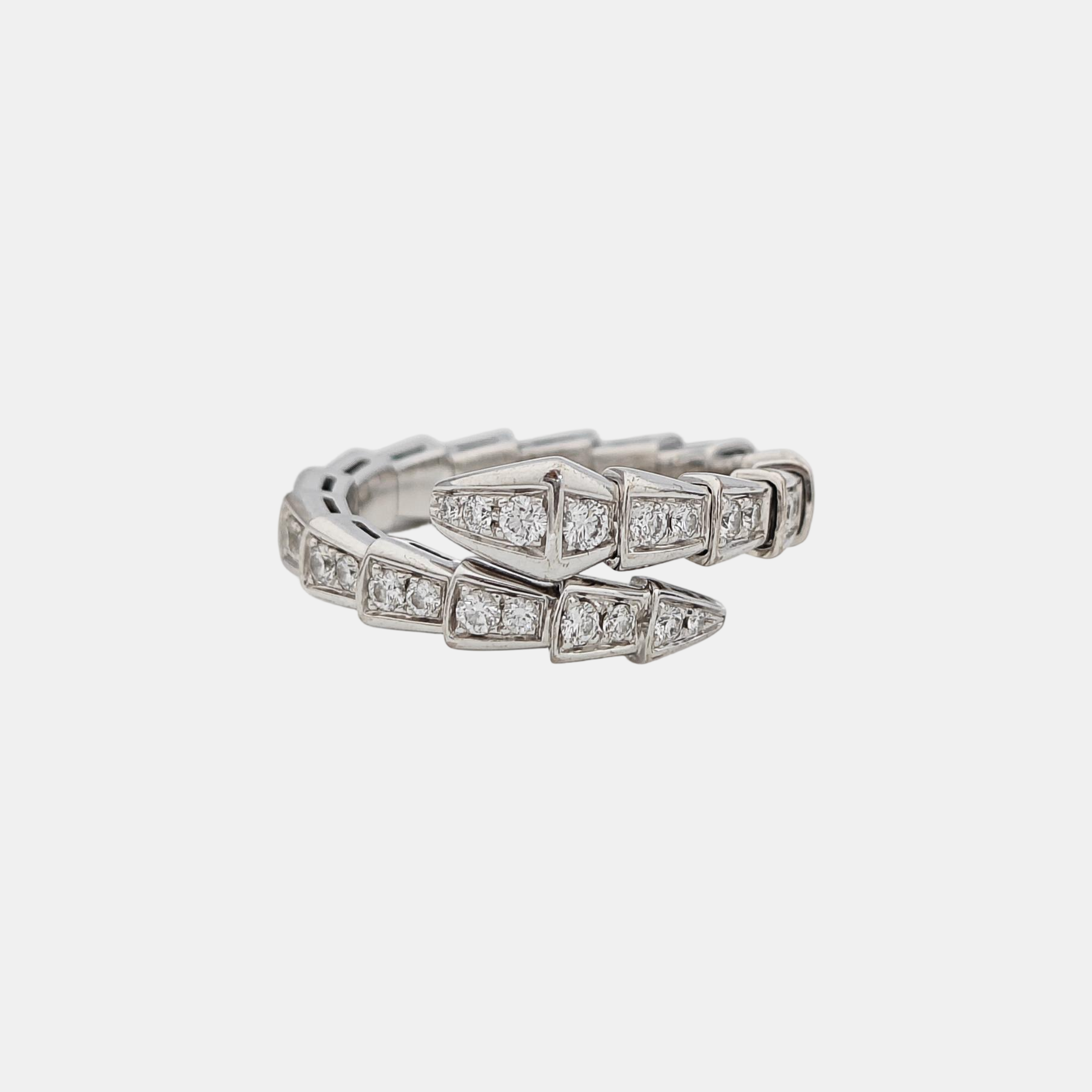 SERPENTI 18k White Gold Silver Ring EU 53
