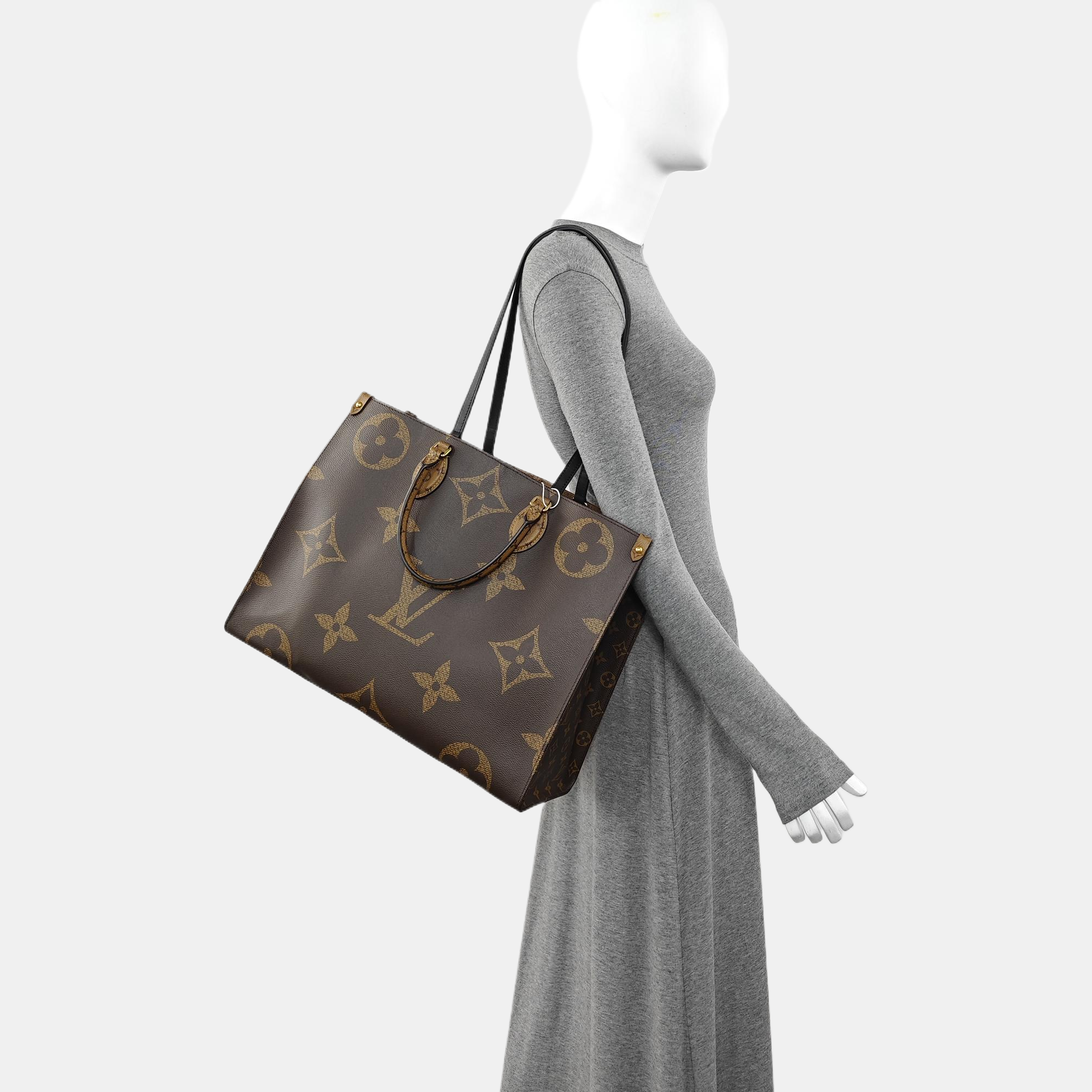 ONTHEGO GM Monogram Coated Canvas Brown