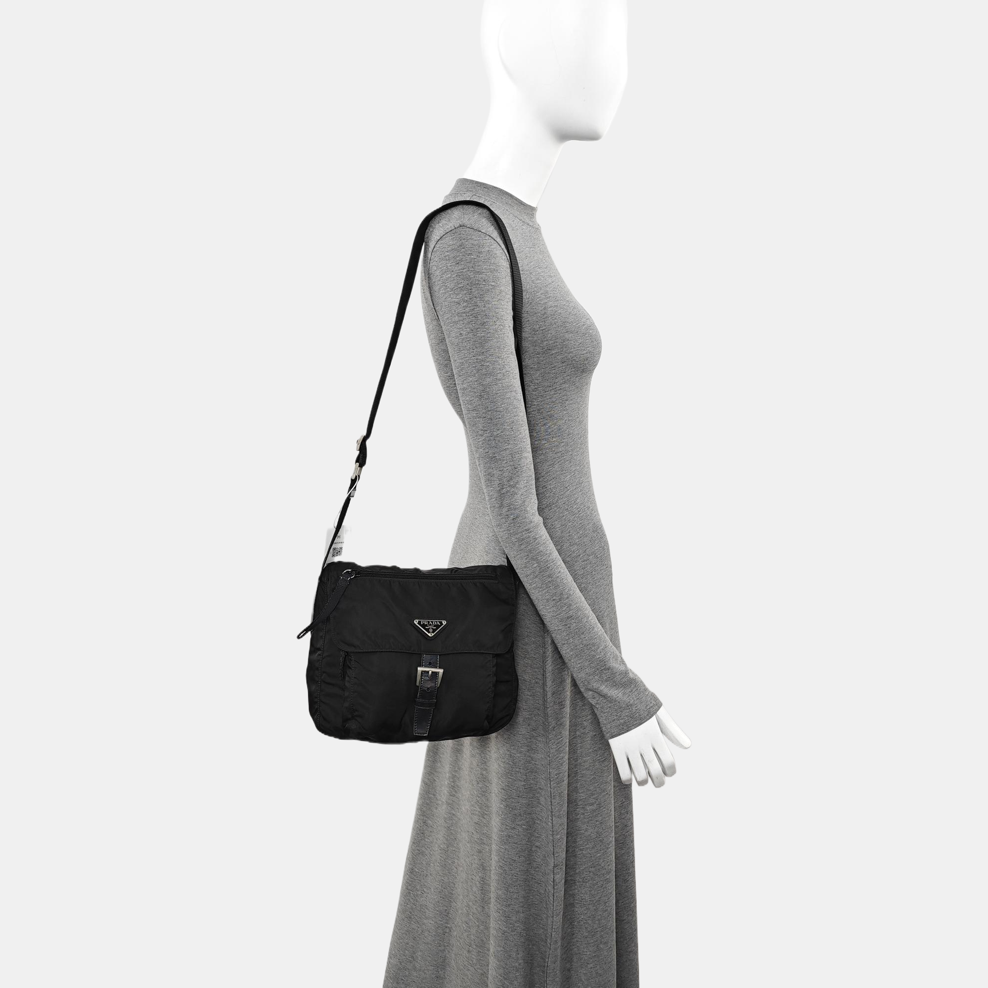 Fabric Shoulder Bag Brown