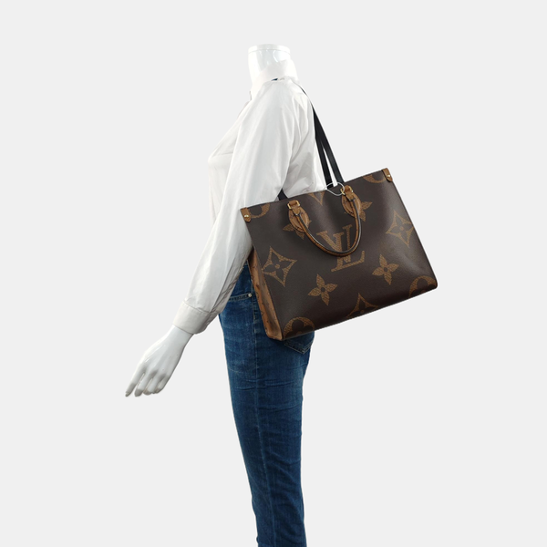 ONTHEGO MM Monogram Coated Canvas Brown