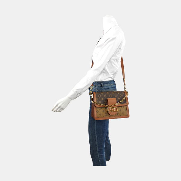 DAUPHINE MM Monogram Coated Canvas Brown