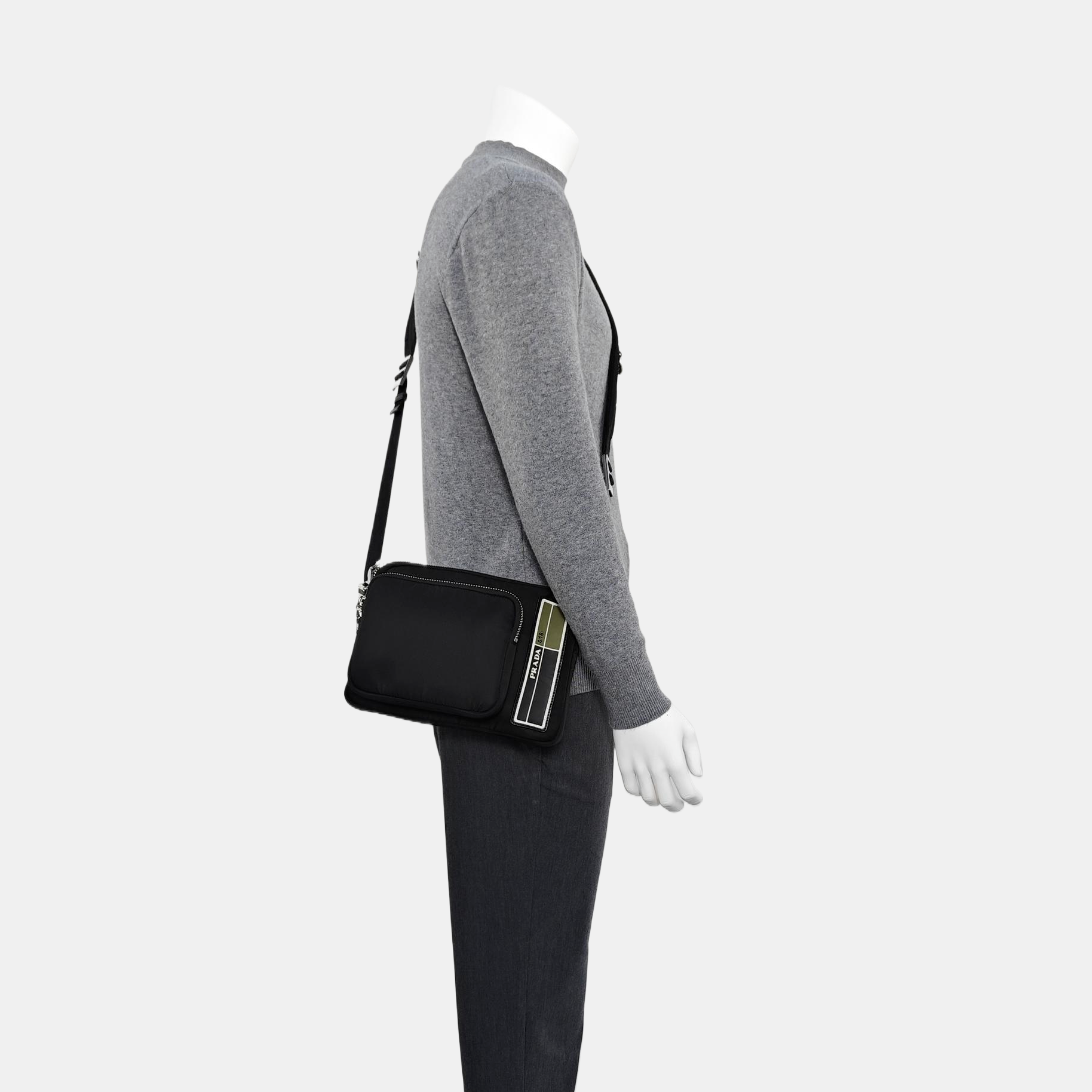 Nylon Shoulder Bag Black