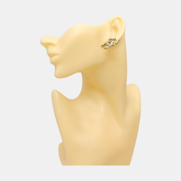 Metal Gold Stud Earrings