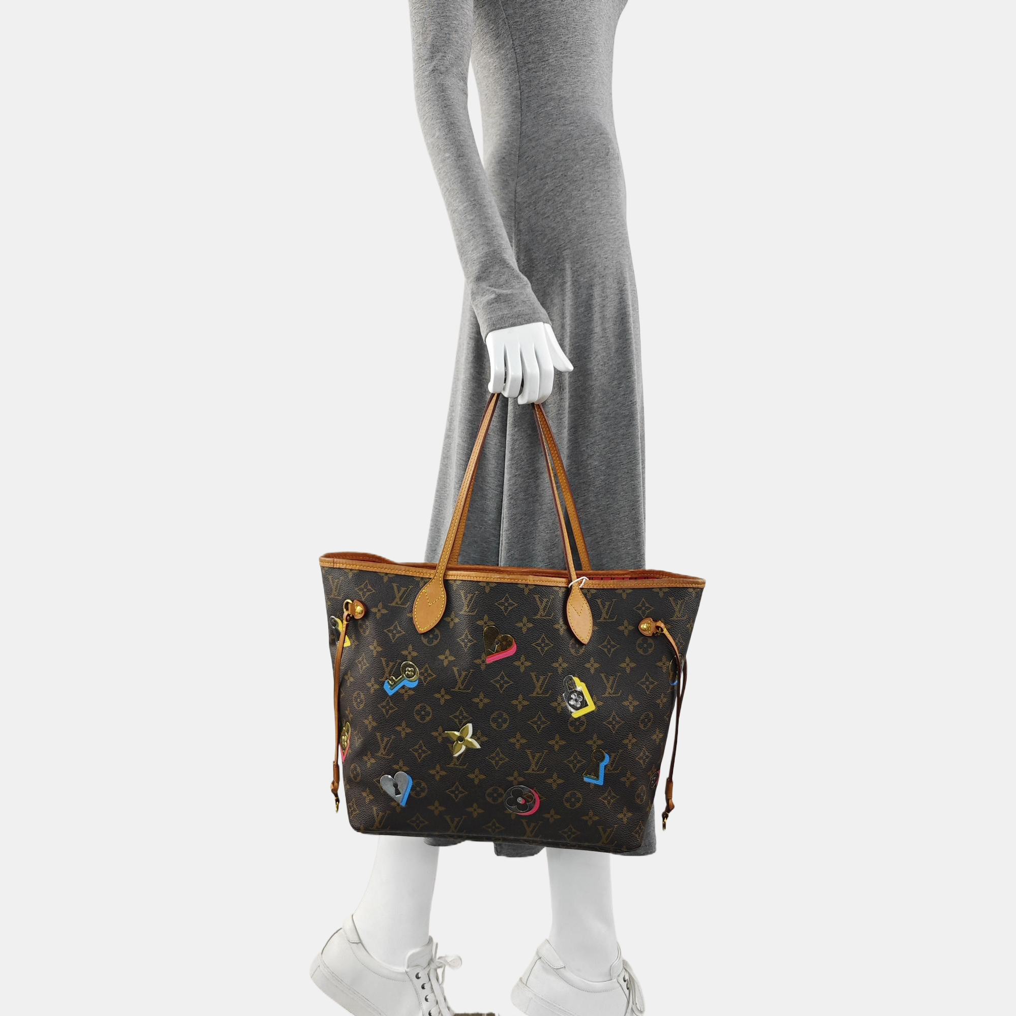 NEVERFULL MM Monogram Coated Canvas Brown