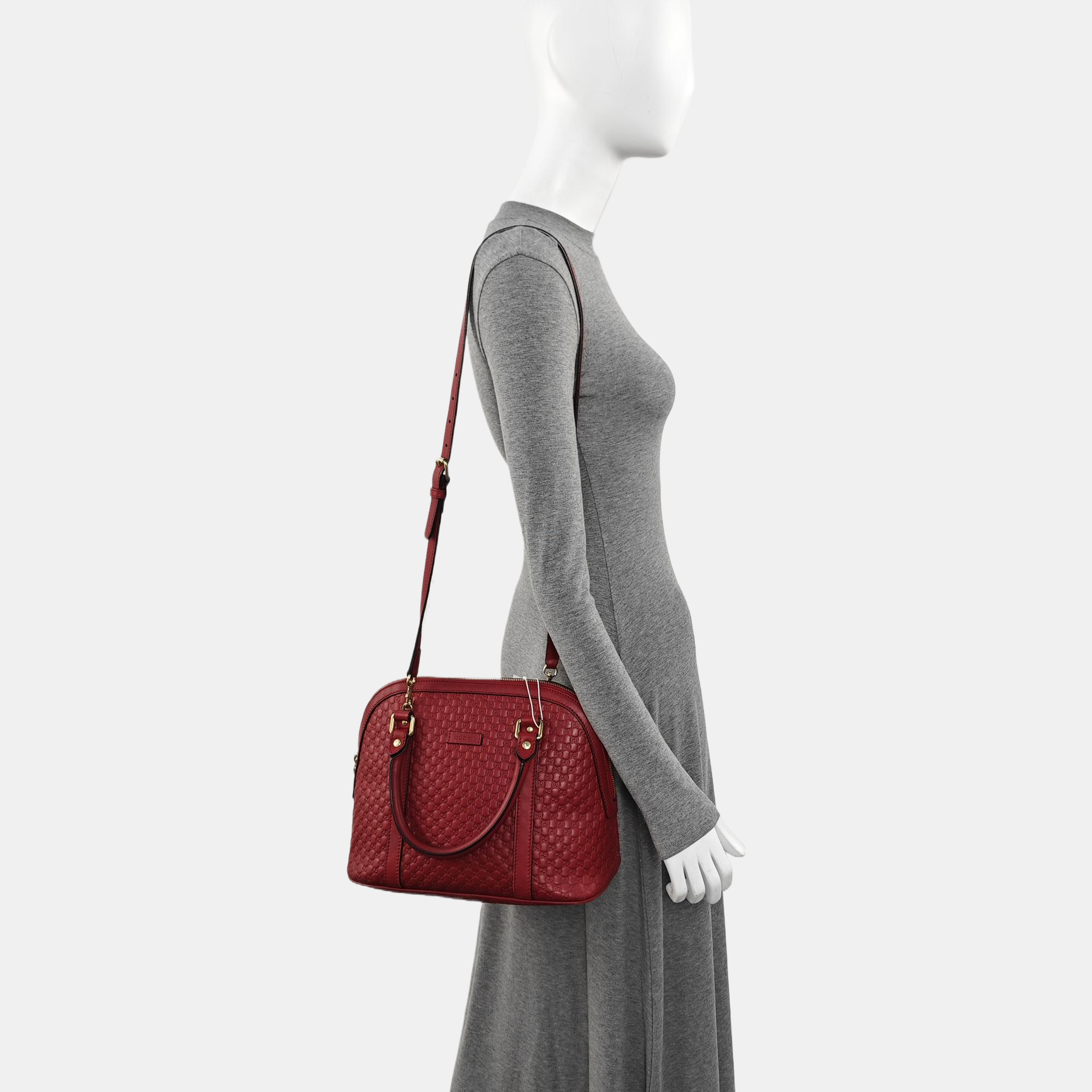 Microguccissima Monogram Calfskin Red