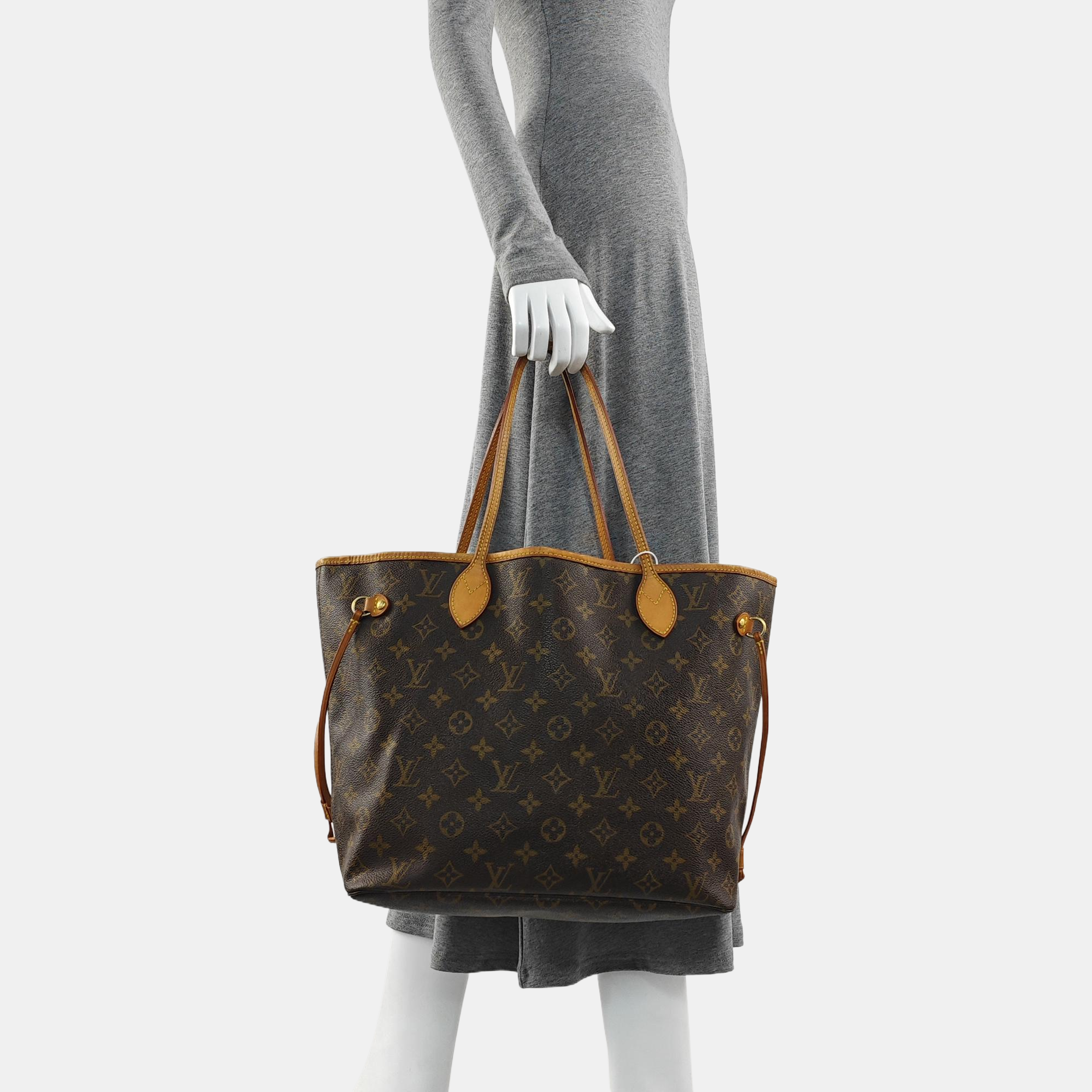 NEVERFULL MM Monogram Coated Canvas Brown