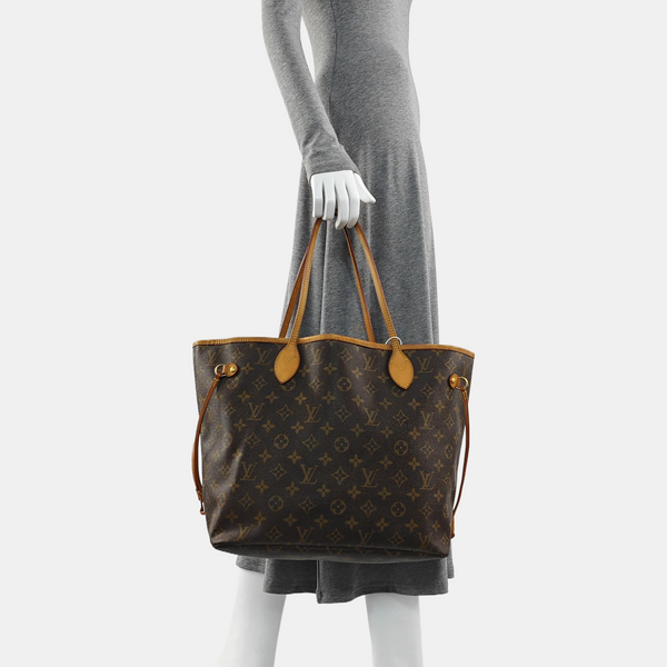 NEVERFULL MM Monogram Coated Canvas Brown