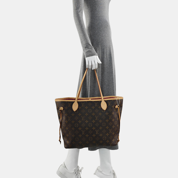 NEVERFULL MM Monogram Coated Canvas Brown
