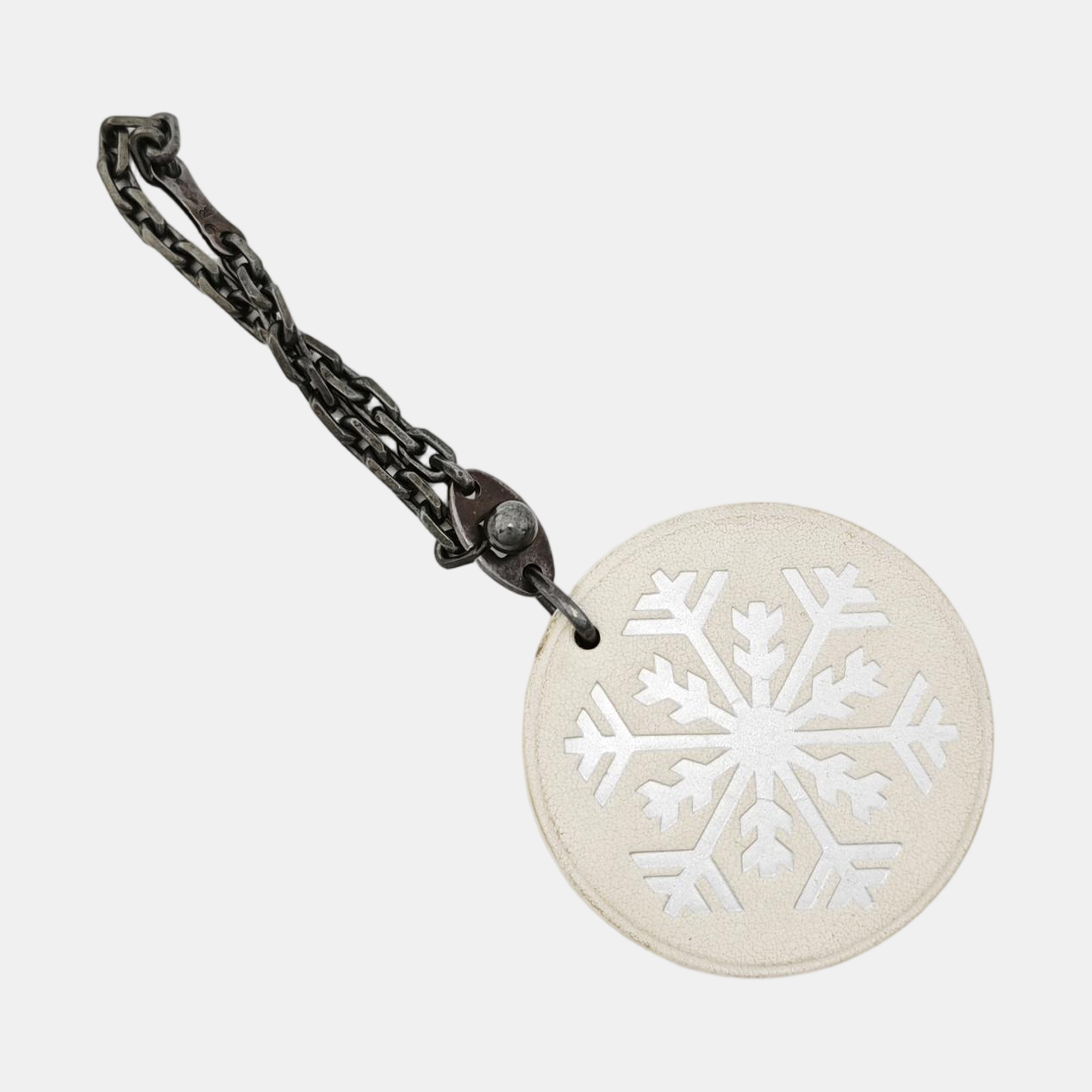 Metal Bag Charm White