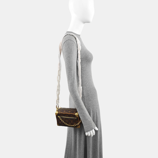 SOFT TRUNK Mini Monogram Coated Canvas Brown