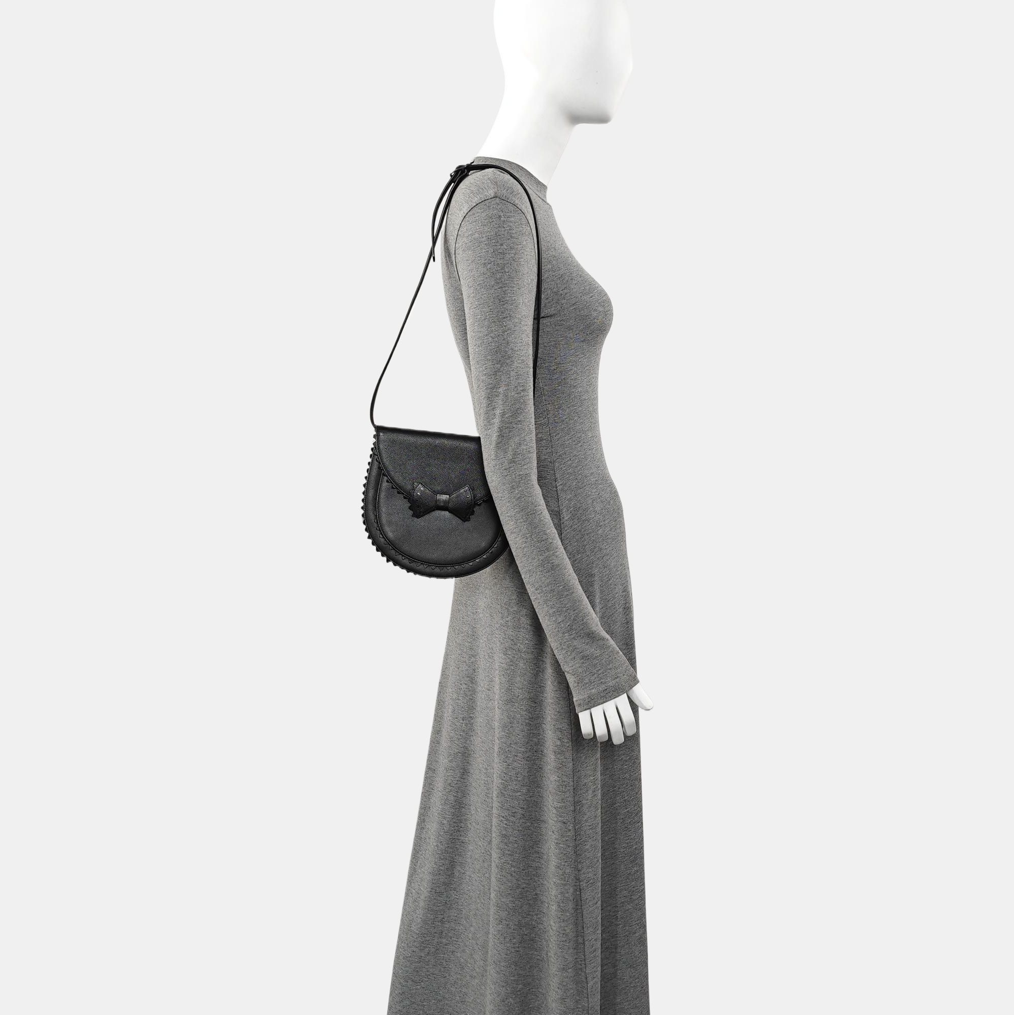 Calfskin Crossbody Bag Black
