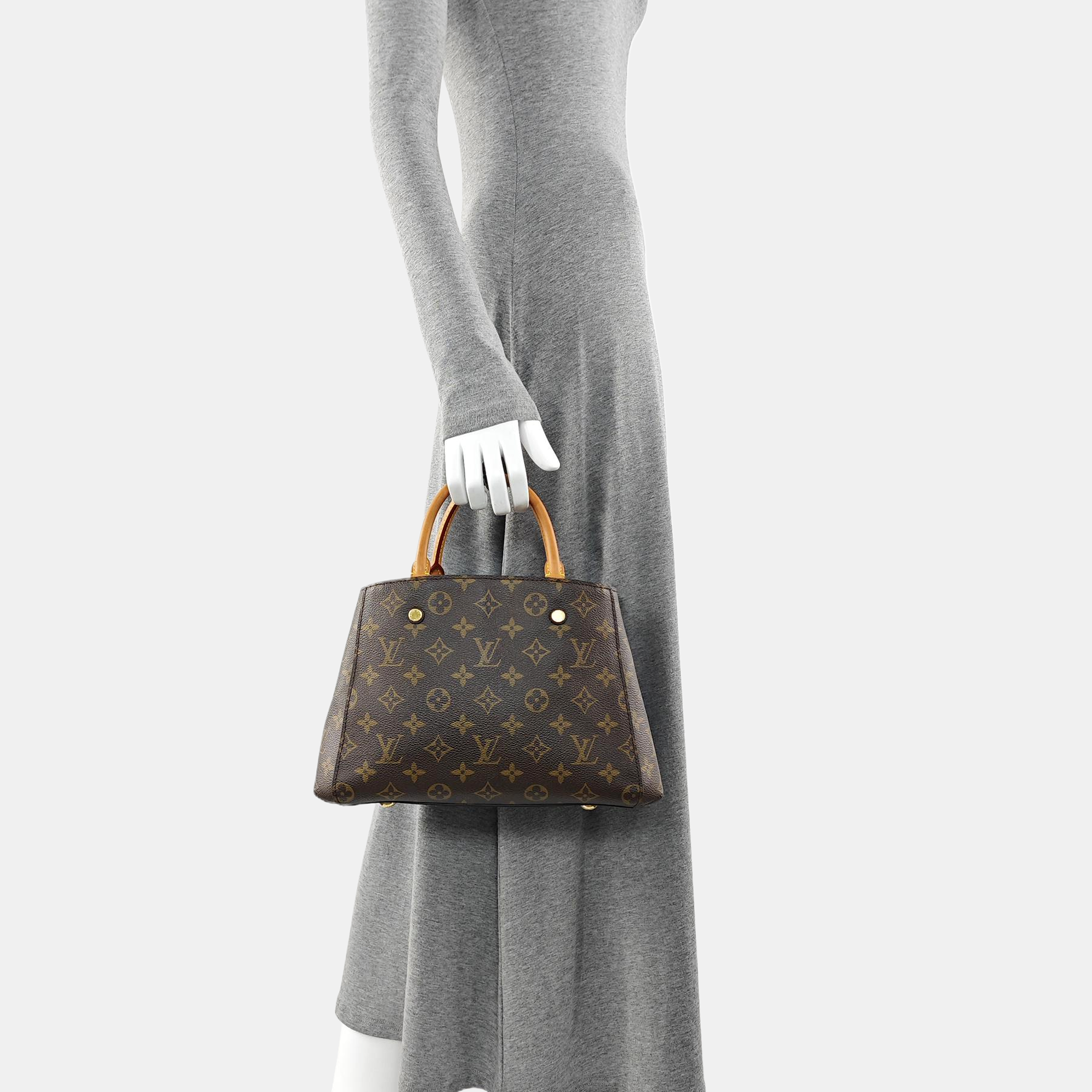 MONTAIGNE Monogram Coated Canvas Brown
