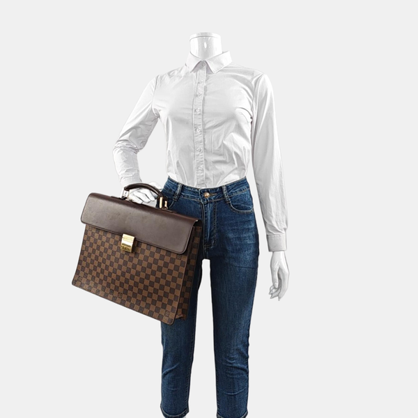 ALTONA PM Damier Ebene Coated Canvas Brown